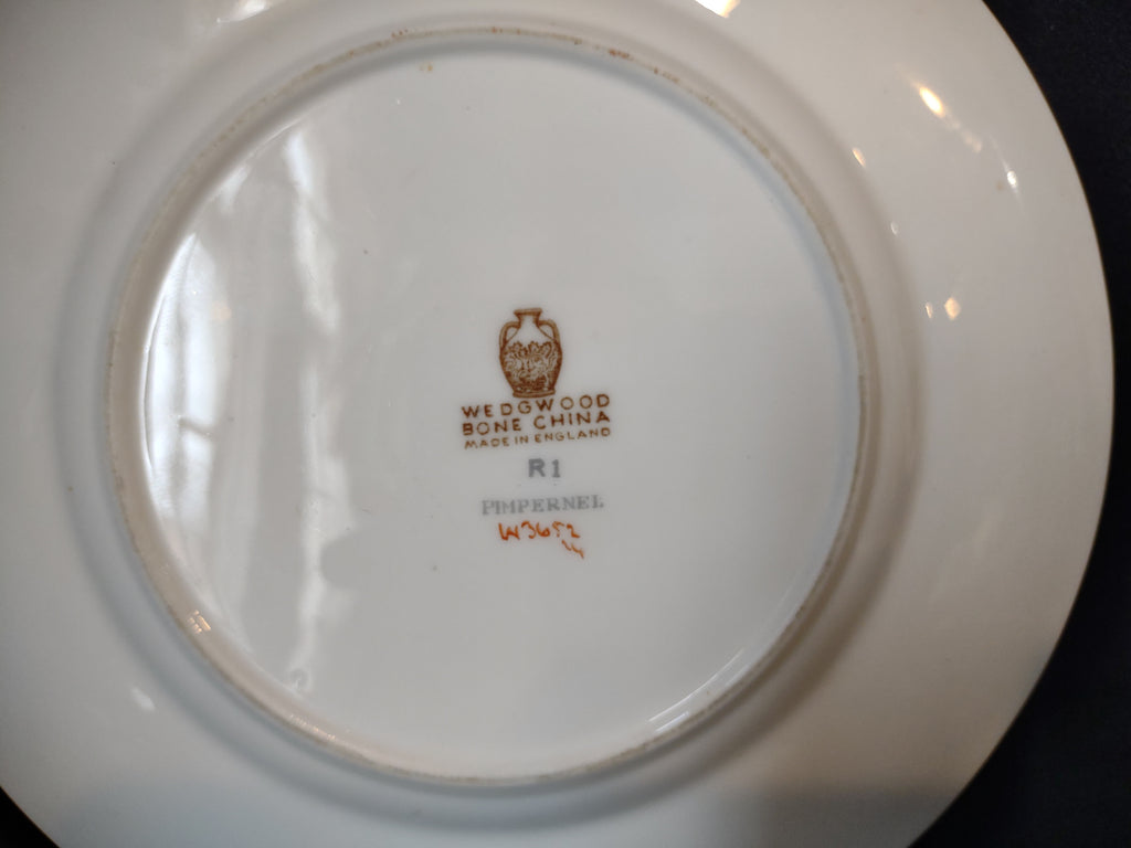 Wedgwood Pimpernel Pink Salad/Dessert Plate 8" Brown Stamp (lot 2761)