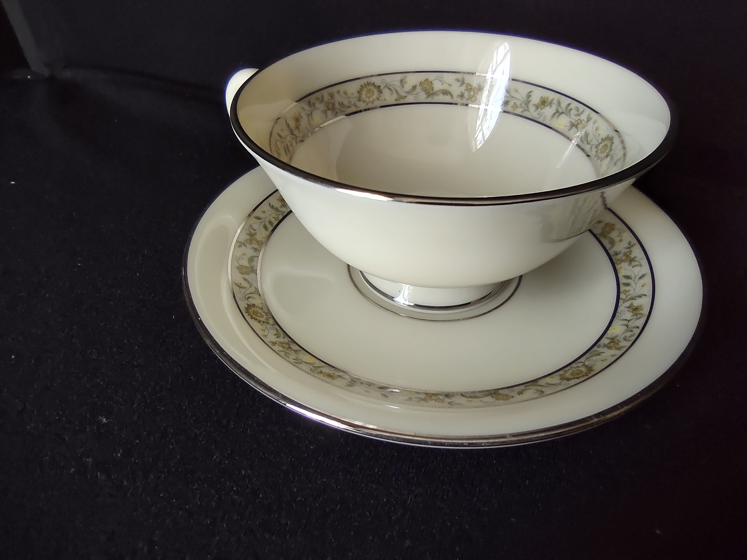 Vintage Lenox Springdale Tea Cup with Saucer (lot 1808)