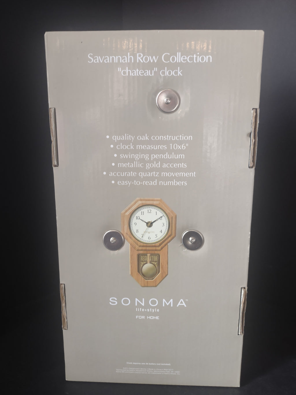 Sonoma Savannah Row Collection Chateau Wall Oak Clock (lot 2417)