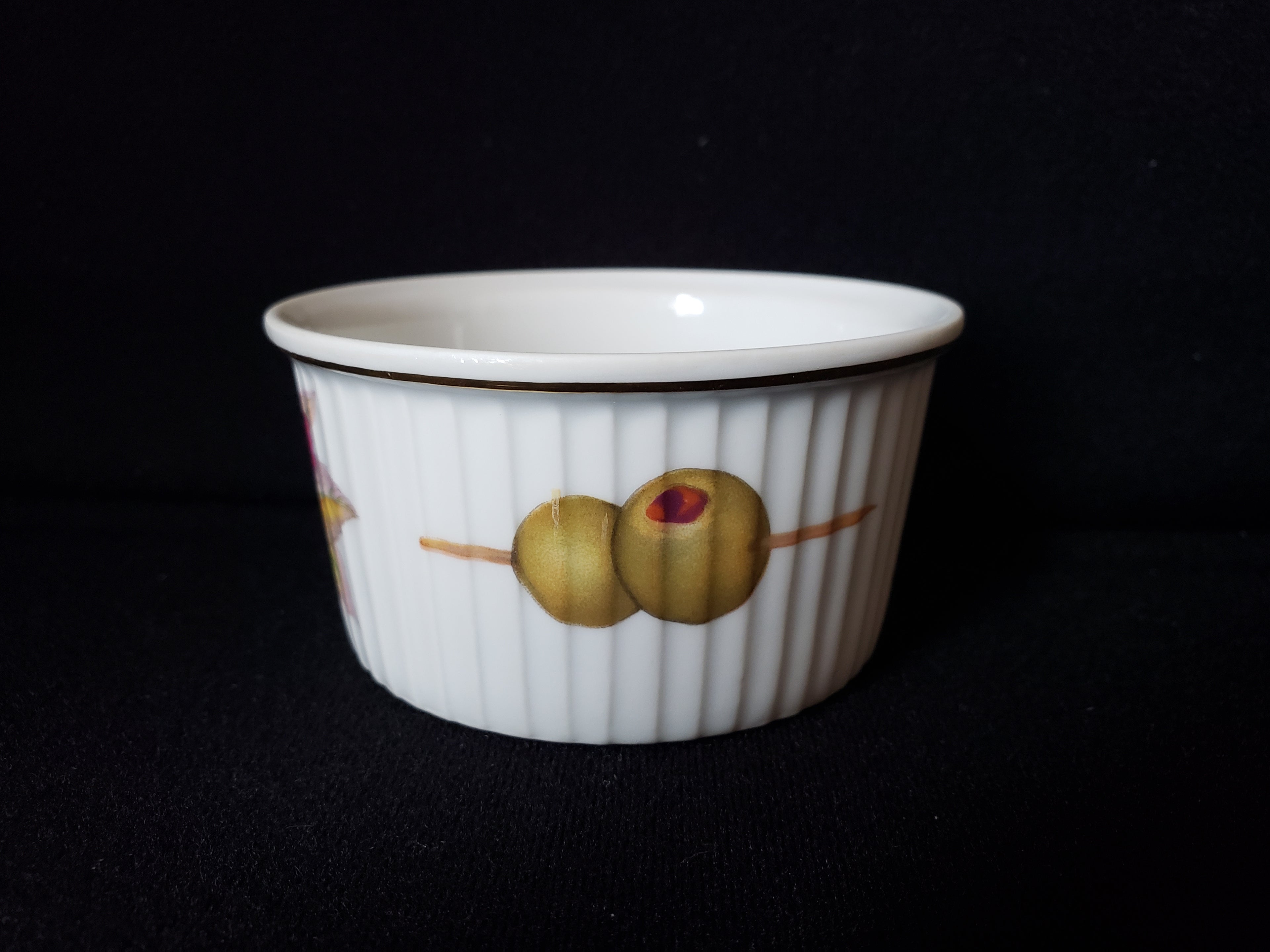 Vintage Royal Worcester Evesham Quiche Souffle Baking Porcelain Dish (lot 2096)