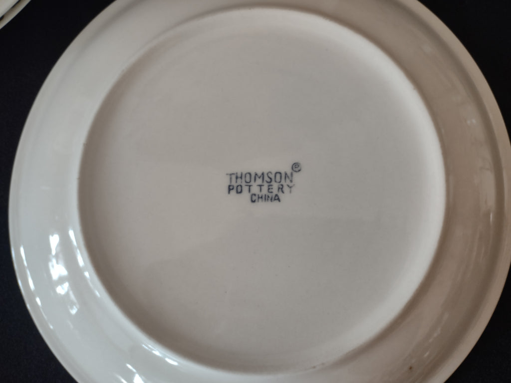 Vintage Thomson Pottery Birdhouse Dinner Plates X 3 (Lot 2905)