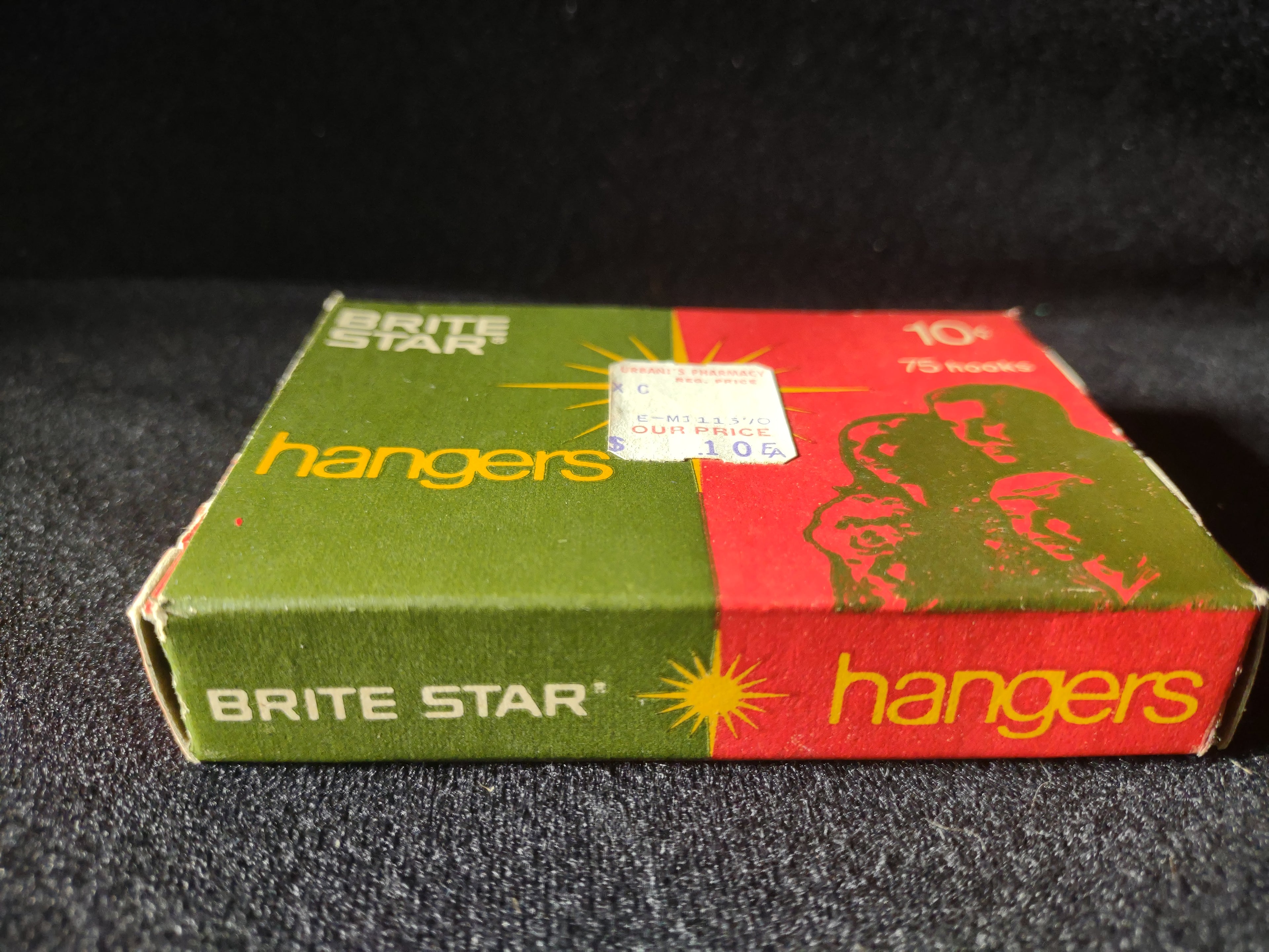 Vintage CHRISTMAS TREE Ornament 75 HOOK Hanger Box & Hooks BRITE STAR USA (3318)