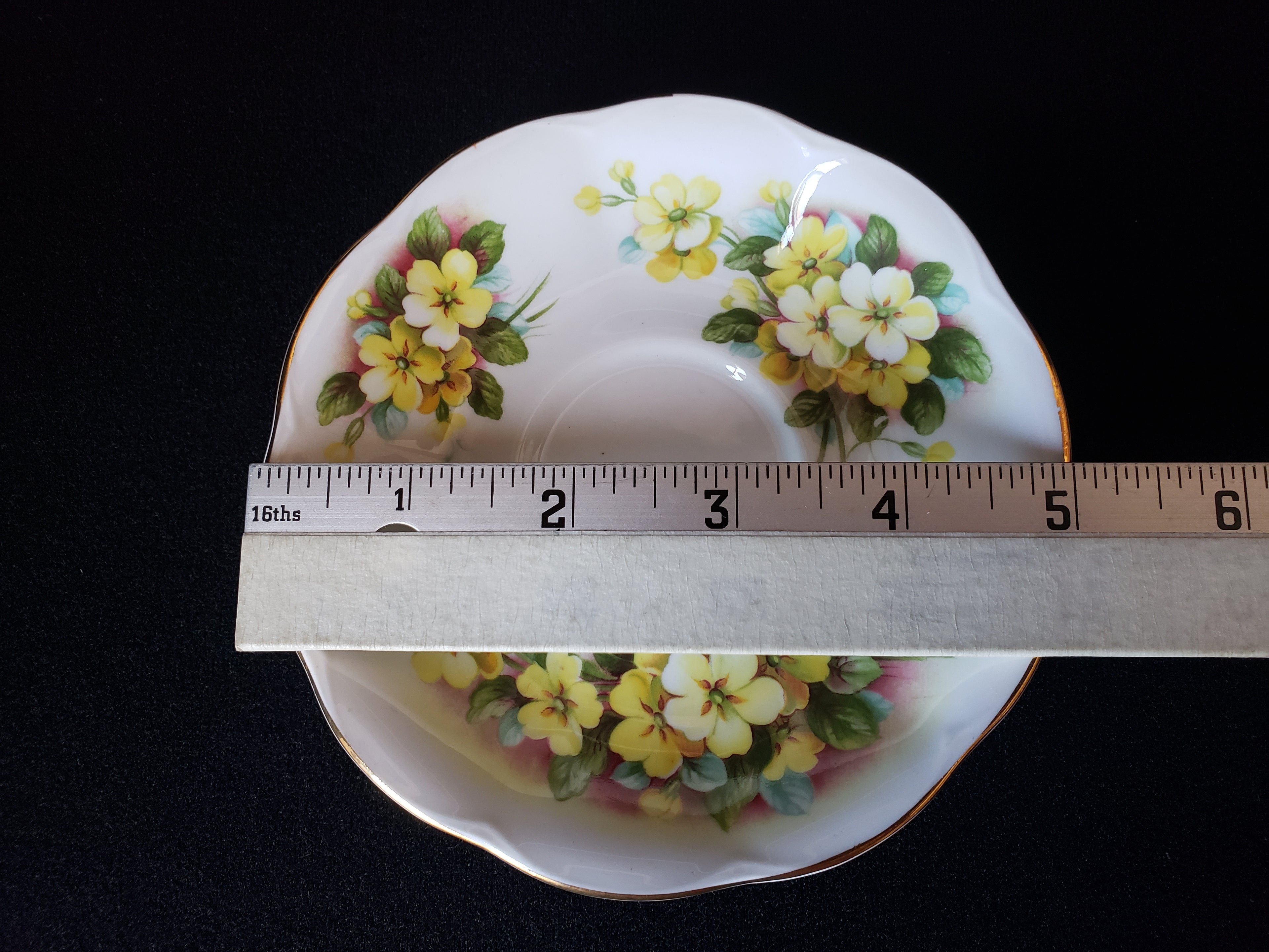 Vintage Royal Albert Floral Primula Demitasse Cup with Saucer (lot 2037)