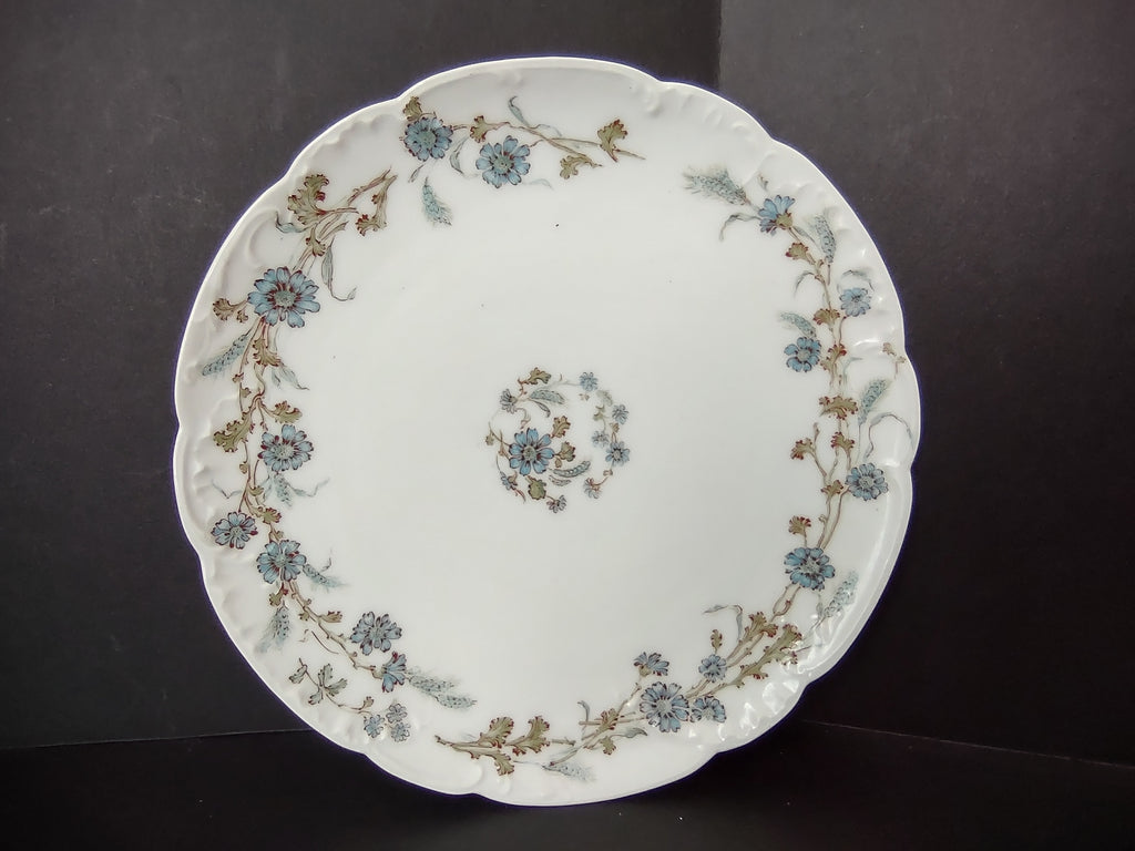 Haviland Limoges Dessert Plate Blue Flower French Chic (lot 994)