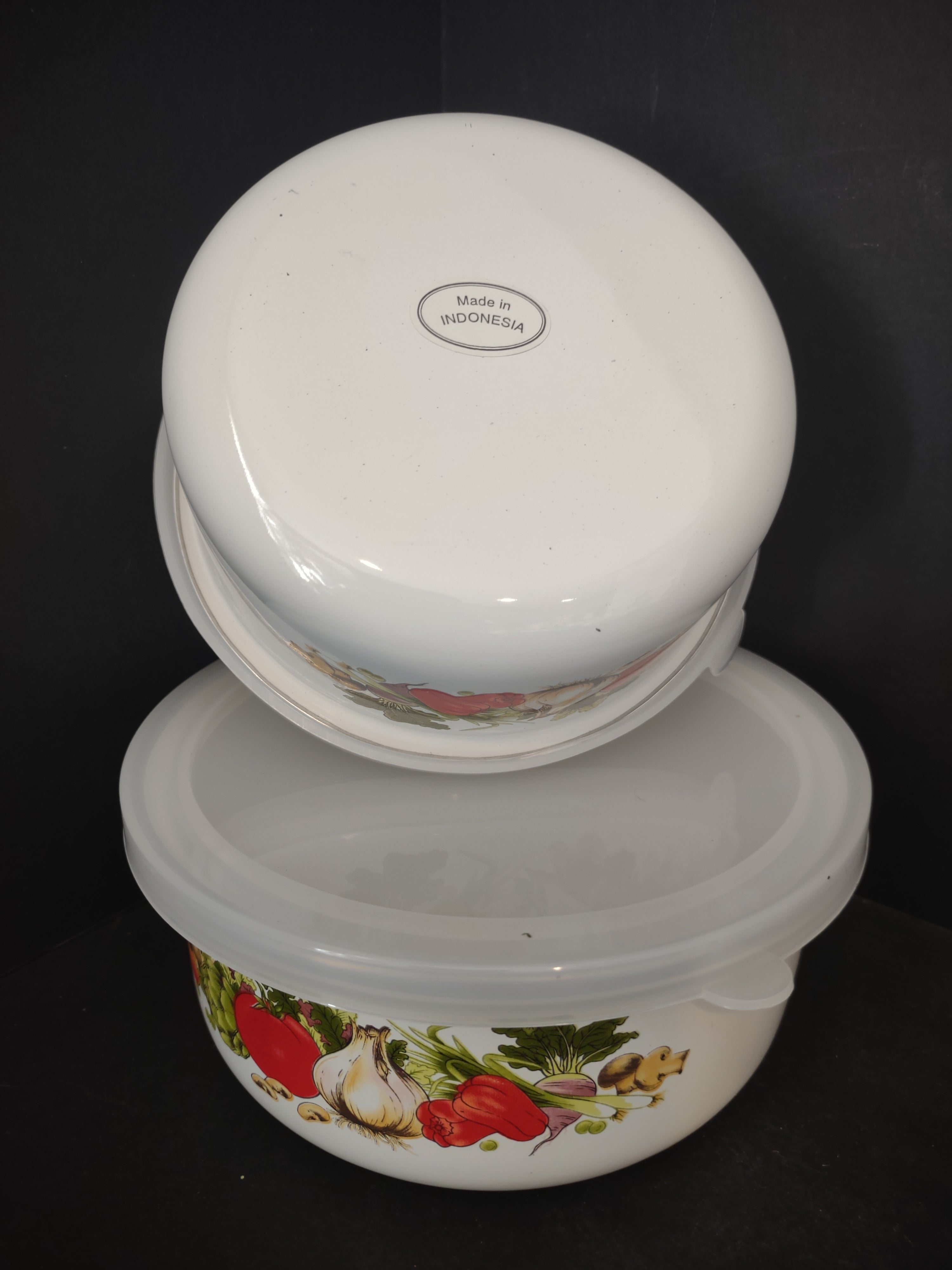 Vintage Riviera Porcelain on Steel Cook & Serve Set Container Lid (lot 2972c)