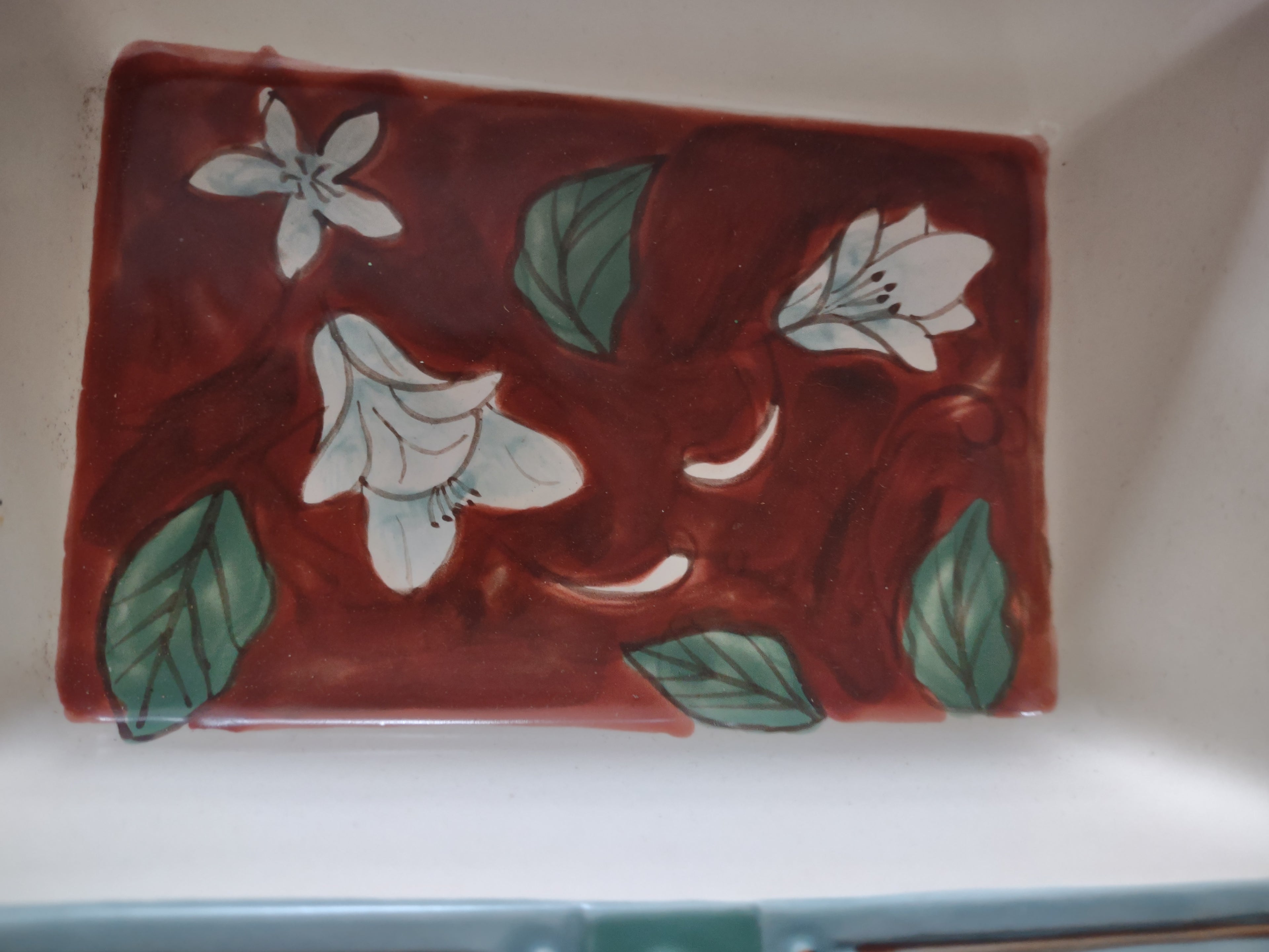 Vintage Pfaltzgraff Mission Flower 3 Divided Rectangular Serving Dish (Lot 5291)