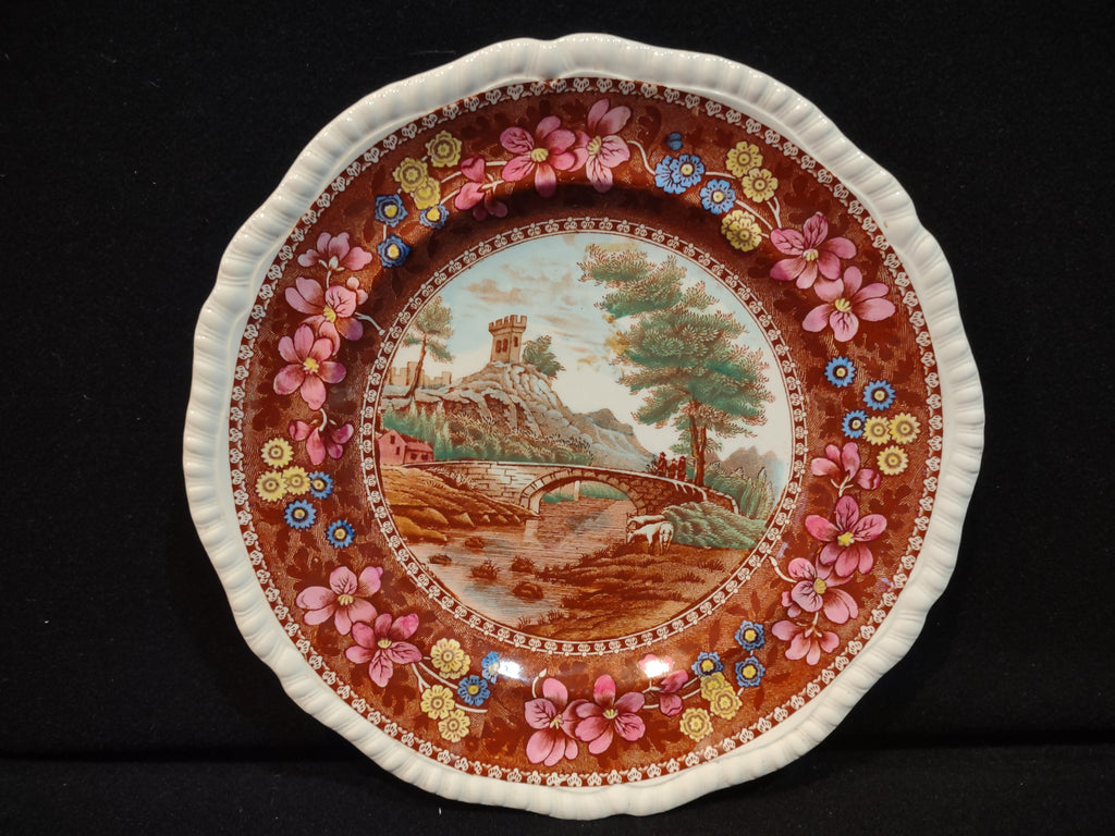 Vintage Spode Delft Plate English Countryside Ironstone (lot 5751)