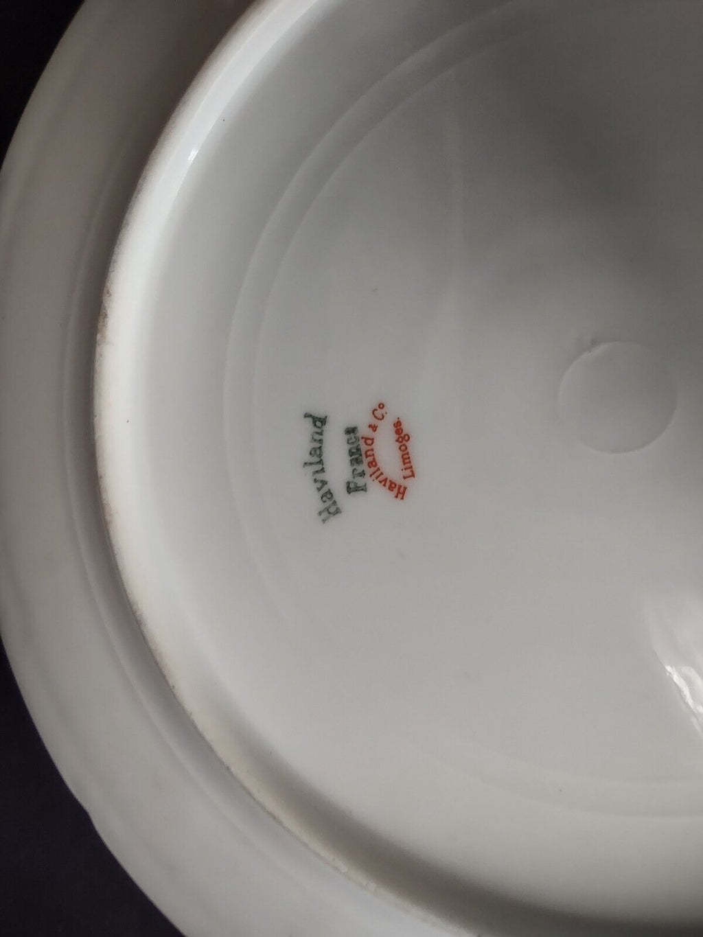 Haviland Limoges Raised Double Gold Trim Dinner Plate (lot 629)