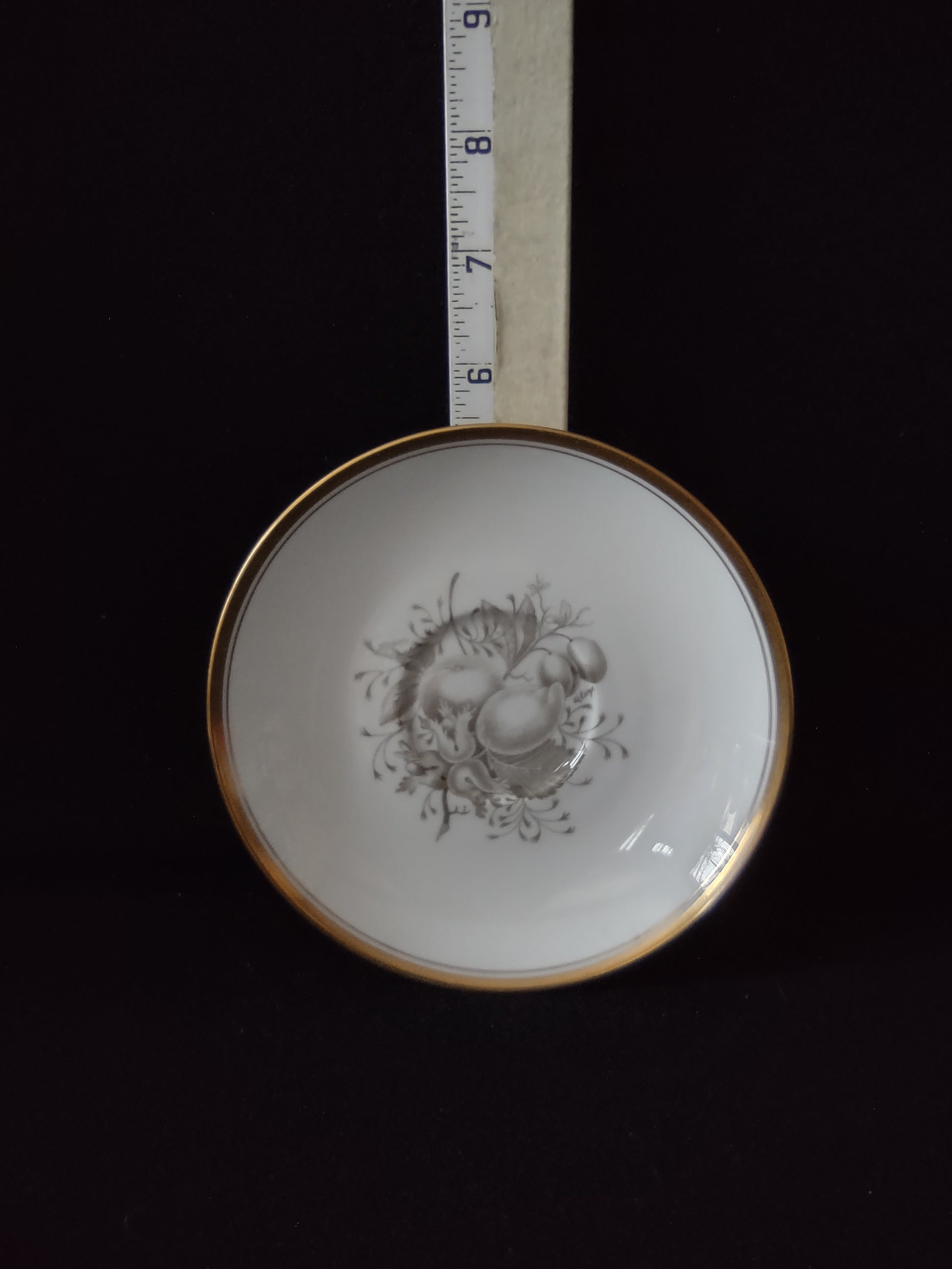 Vintage Spode Saucer Chatham #12 Bone China Gold Trim Set Of 2 (Lot 5715)