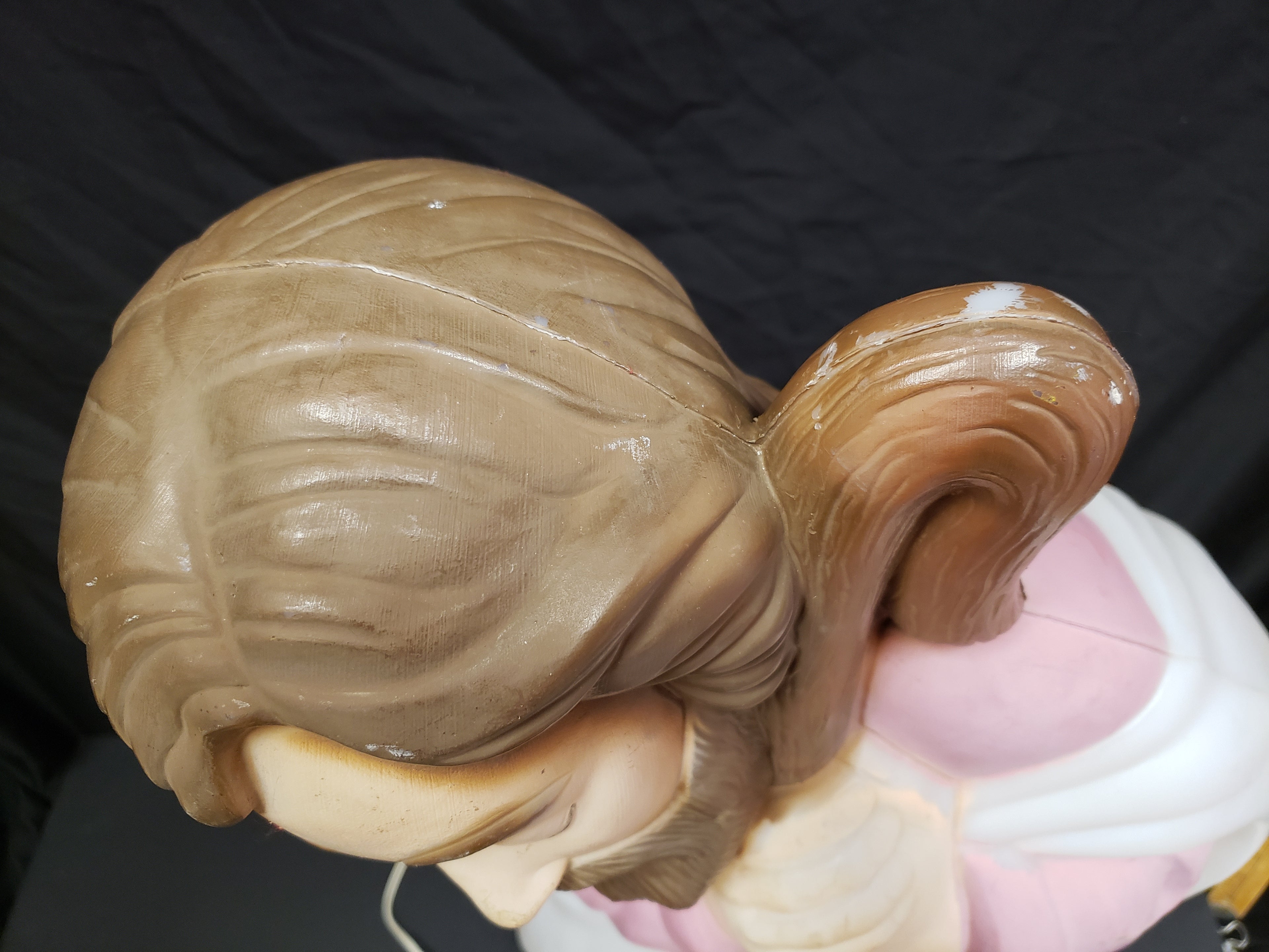 Vintage Christmas Blow Mold Nativity Joseph Pink Figurine (lot 2239)