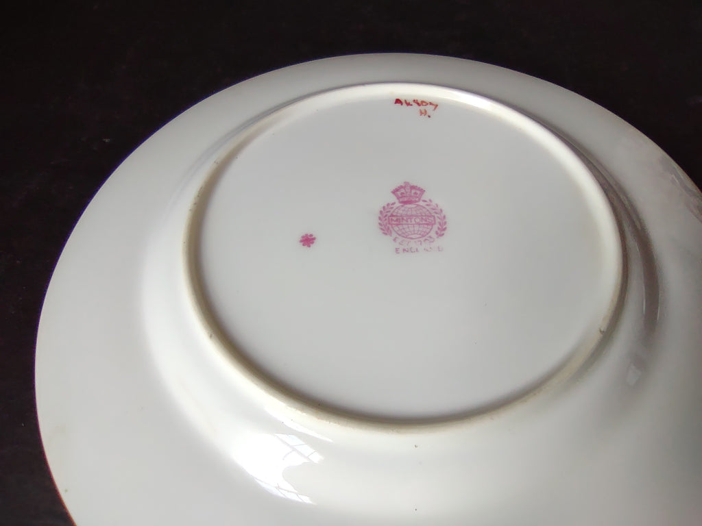 Vintage Minton Rose Garland Swag Bread Butter Plate Bone China England (lot 5478