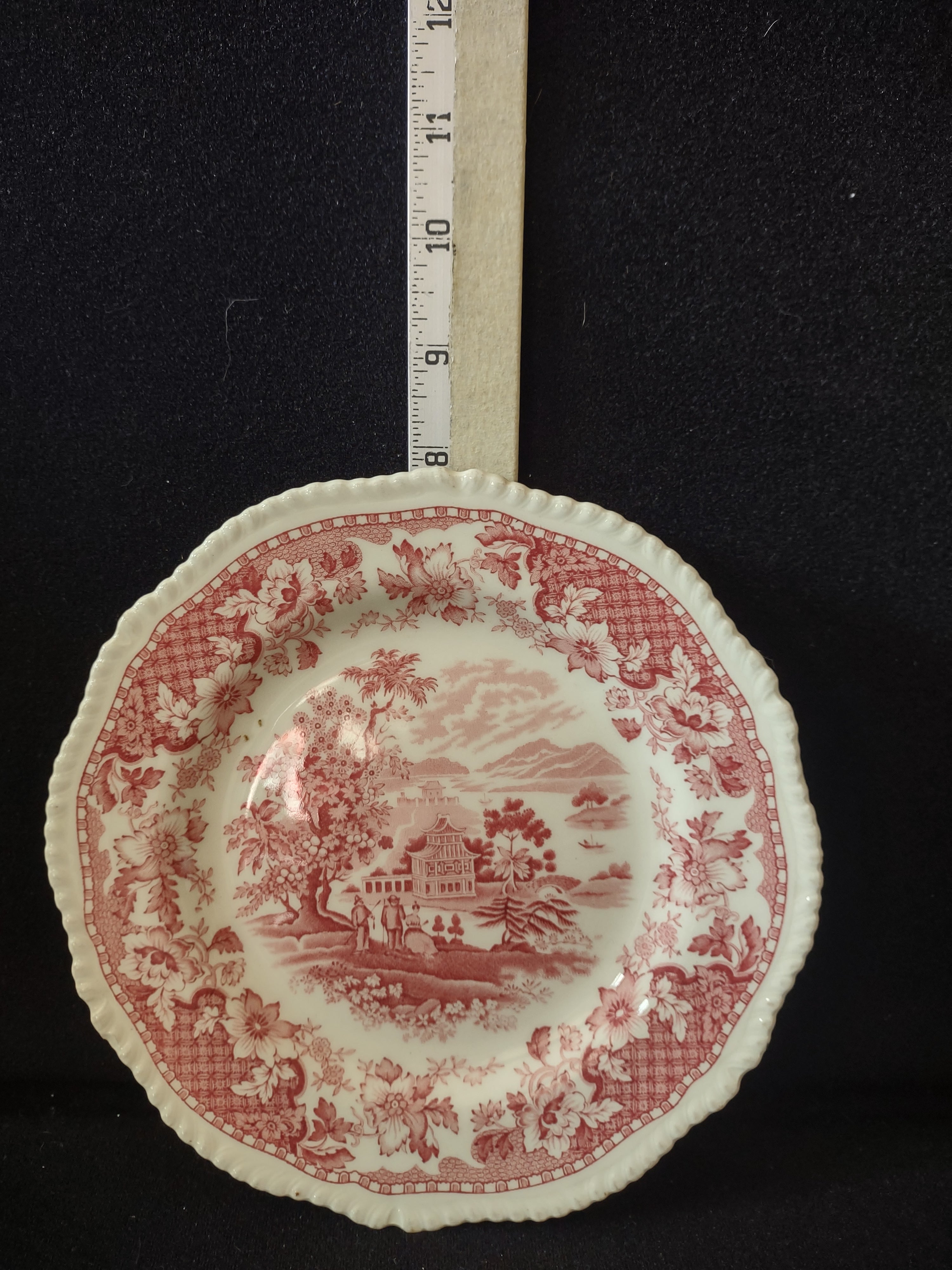 Vintage Wood Sons 8" Luncheon Plate Seaforth Pink (Lot 5677)