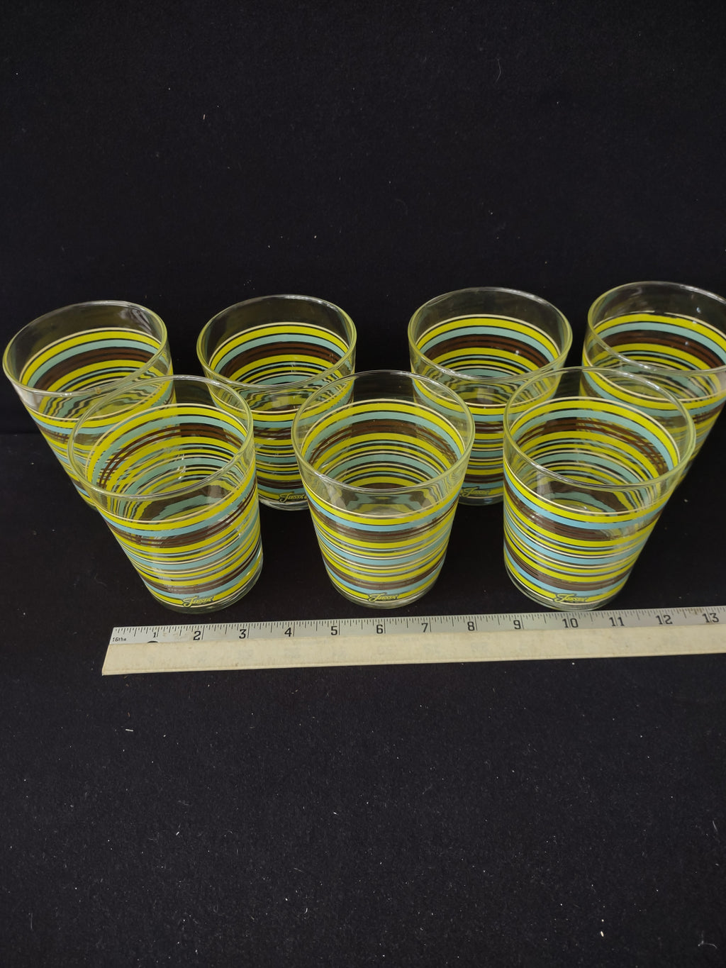 Vintage Libbey Fiesta Mambo Drinking Glasses Set of 7 (Lot 3799)