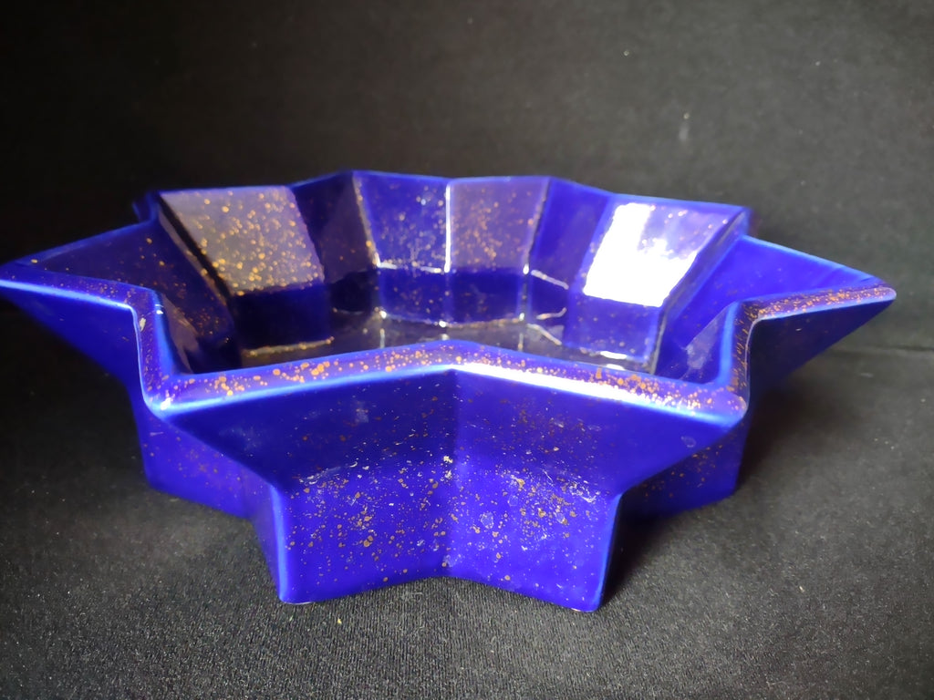 Partylite Radiant Star Candle Holder Purple with Gold (lot 2688c)