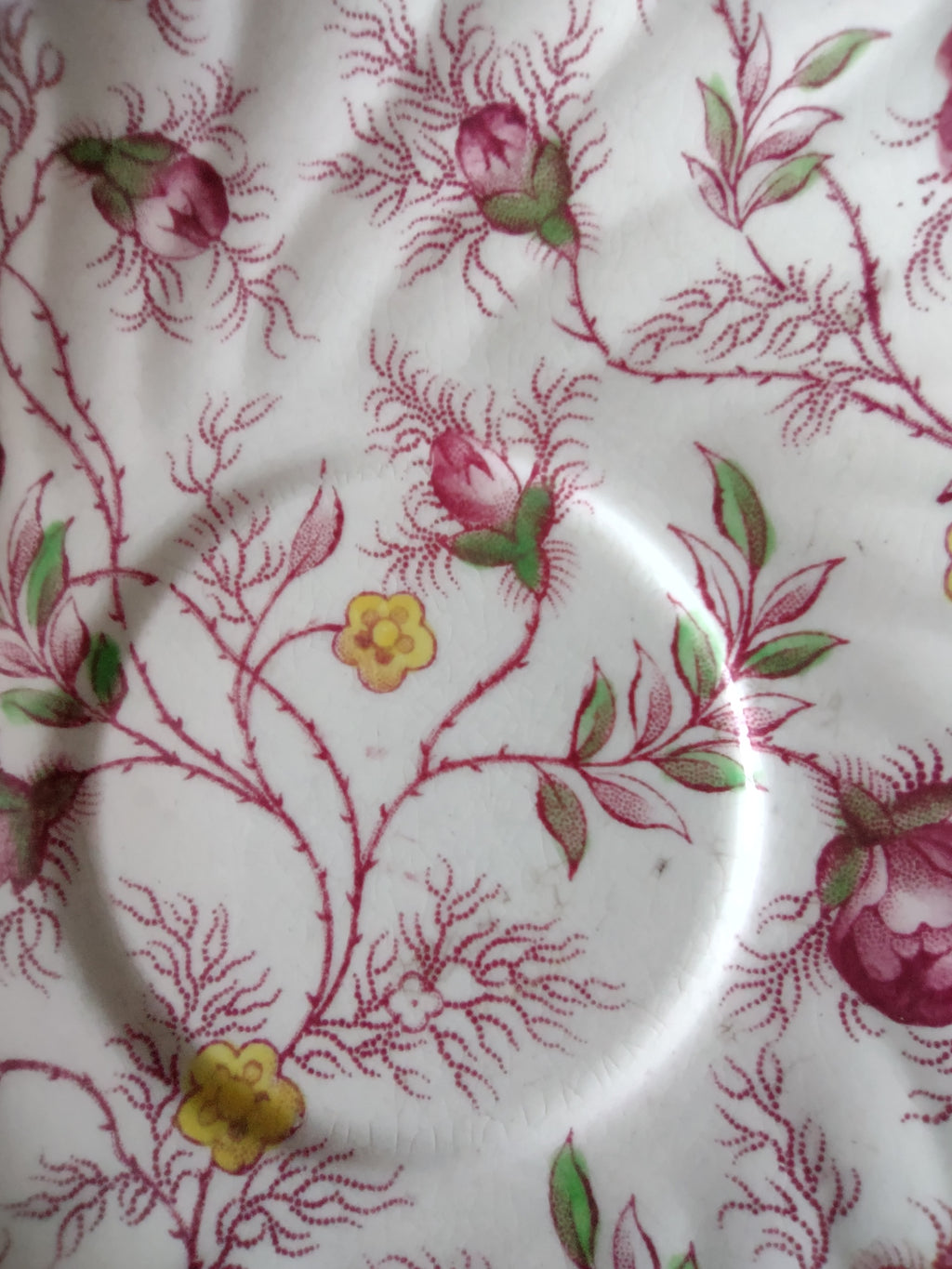 Vintage Copeland Spode Saucer Rosebud Chintz English Countryside (Lot 5772)