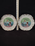 Vintage Wall Plate Children Bedtime Now I Lay Me Down To Sleep x 2 (Lot 3961)