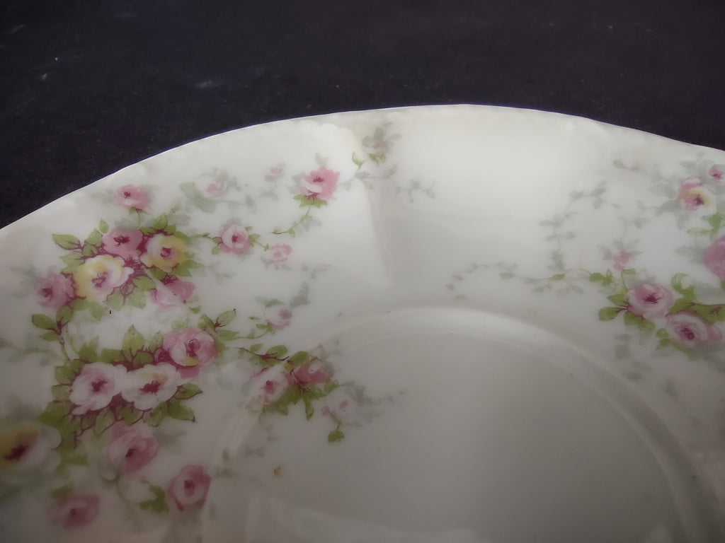Haviland Limoges 5-1/2" Saucer ONLY Pink Yellow Rose (lot 846)