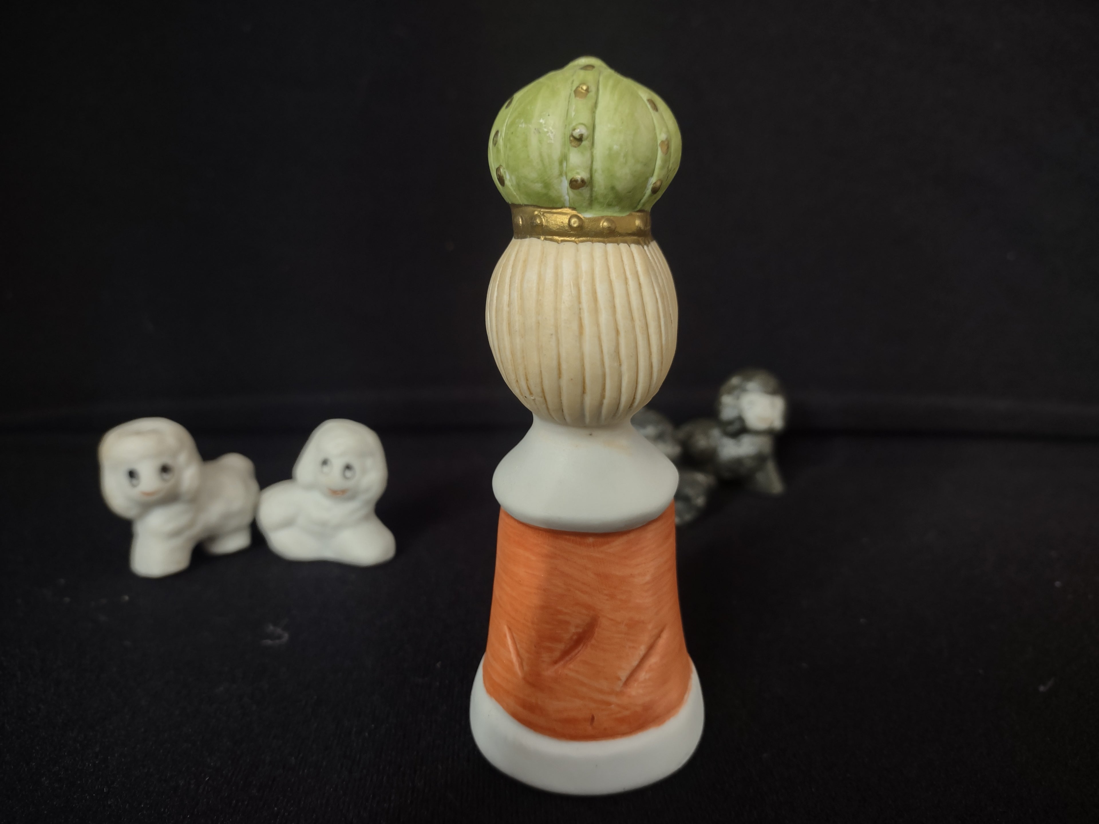 Vintage Christmas Childrens Wiseman with Lamb and Sheep (lot 2439c)