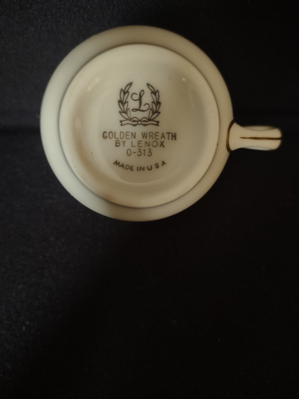 Vintage Lenox Golden Wreath O-313 Demitasse Cup (lot 1879)