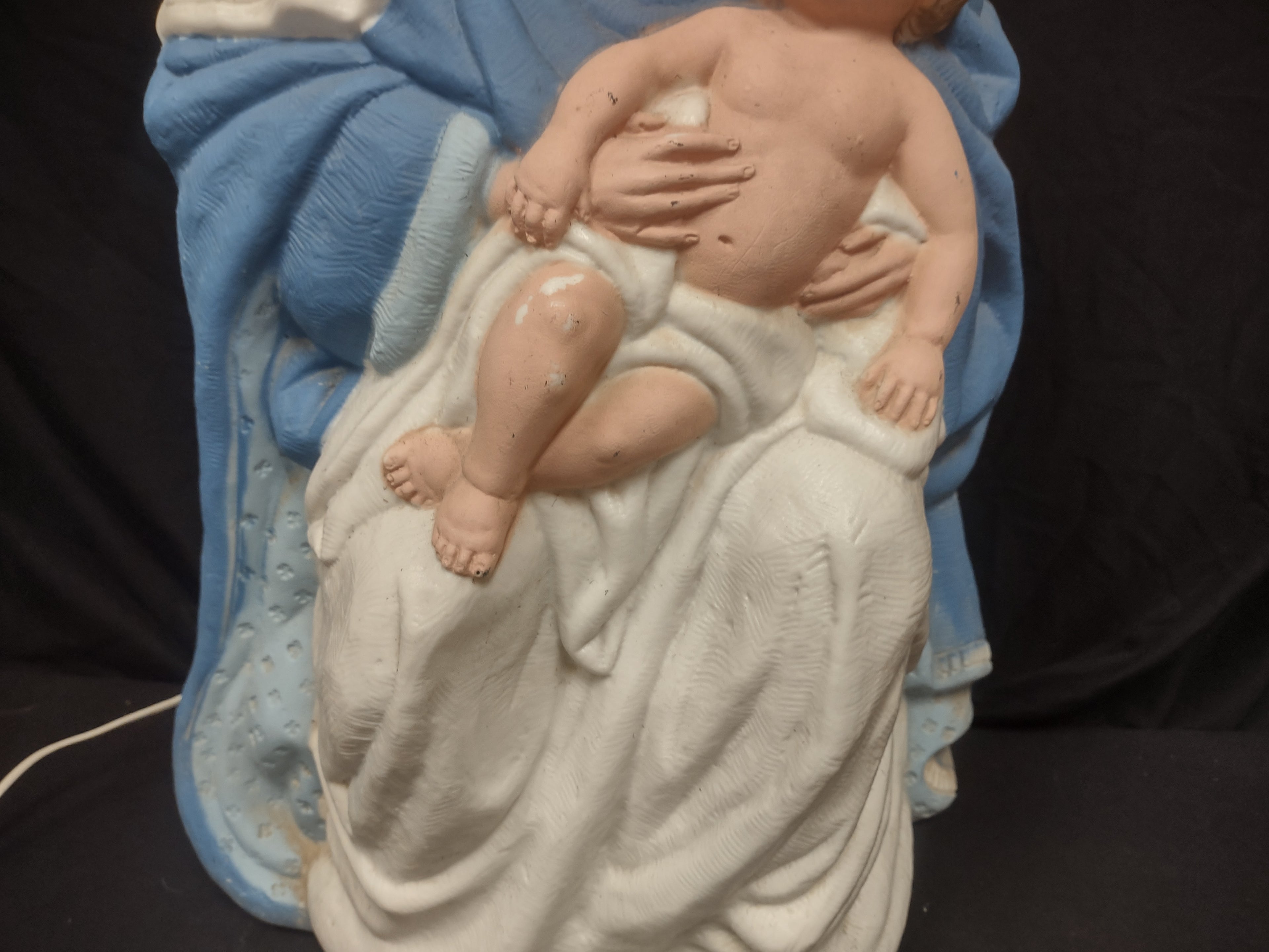Vintage Blow Mold Christmas Nativity Mary with Baby 26" (lot 2272)