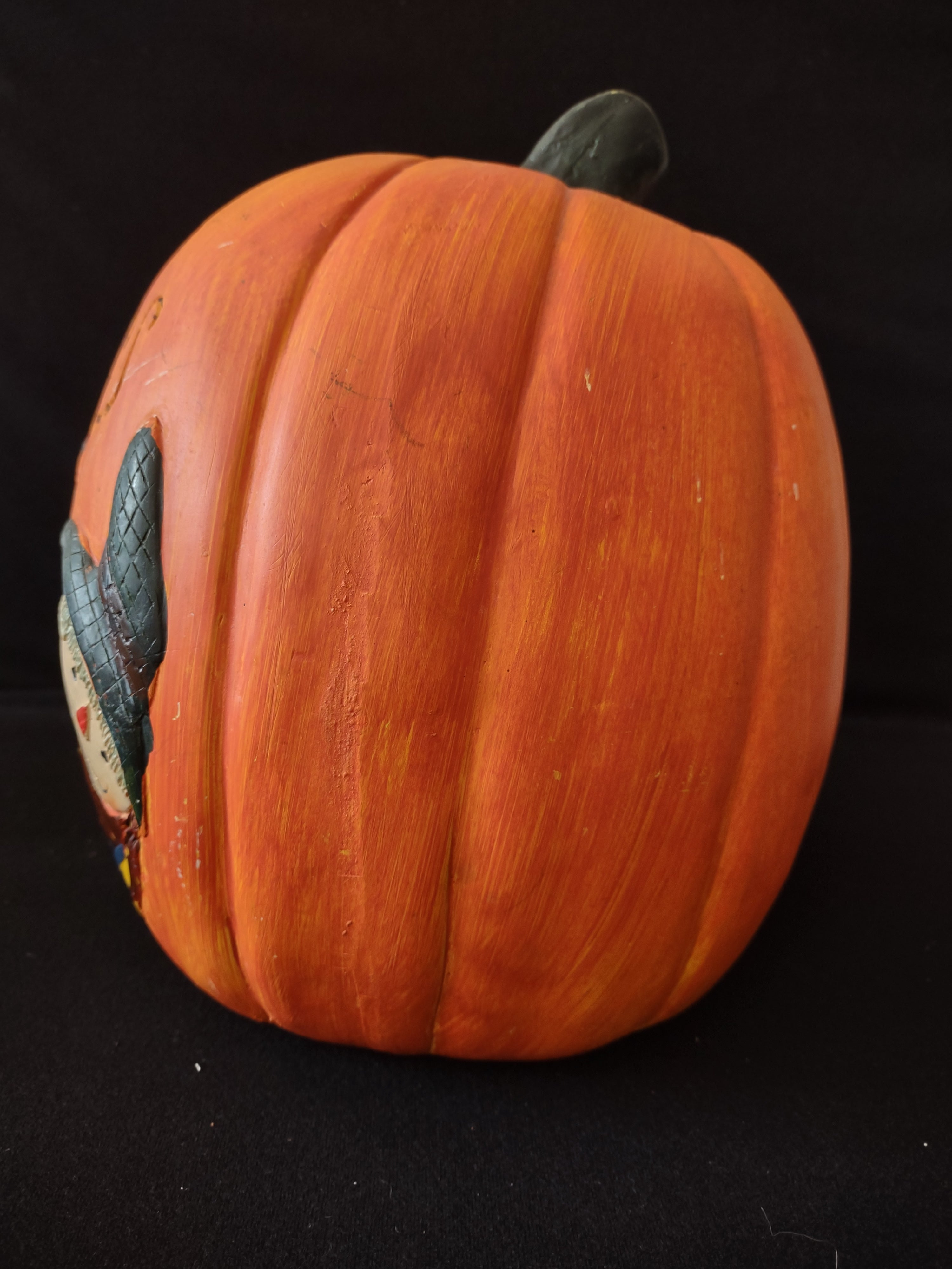 Halloween/Thanksgiving Ceramic Welcome Scarecrow Pumpkin (Lot 3121)