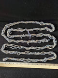 Seasonal Christmas Garland Silver White Blue Iridescent 4 Strands 9.5' (Lot 4655