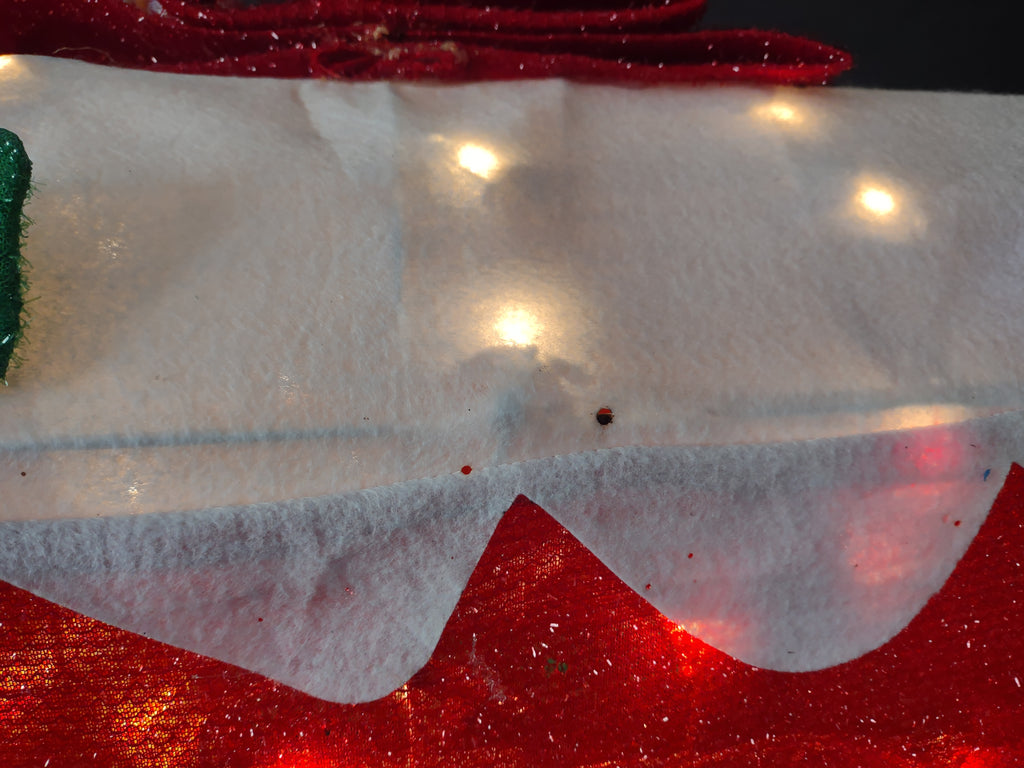 Christmas Vintage Santa Mail Box Tinsel 50" tall Moving Animated (lot 4843)