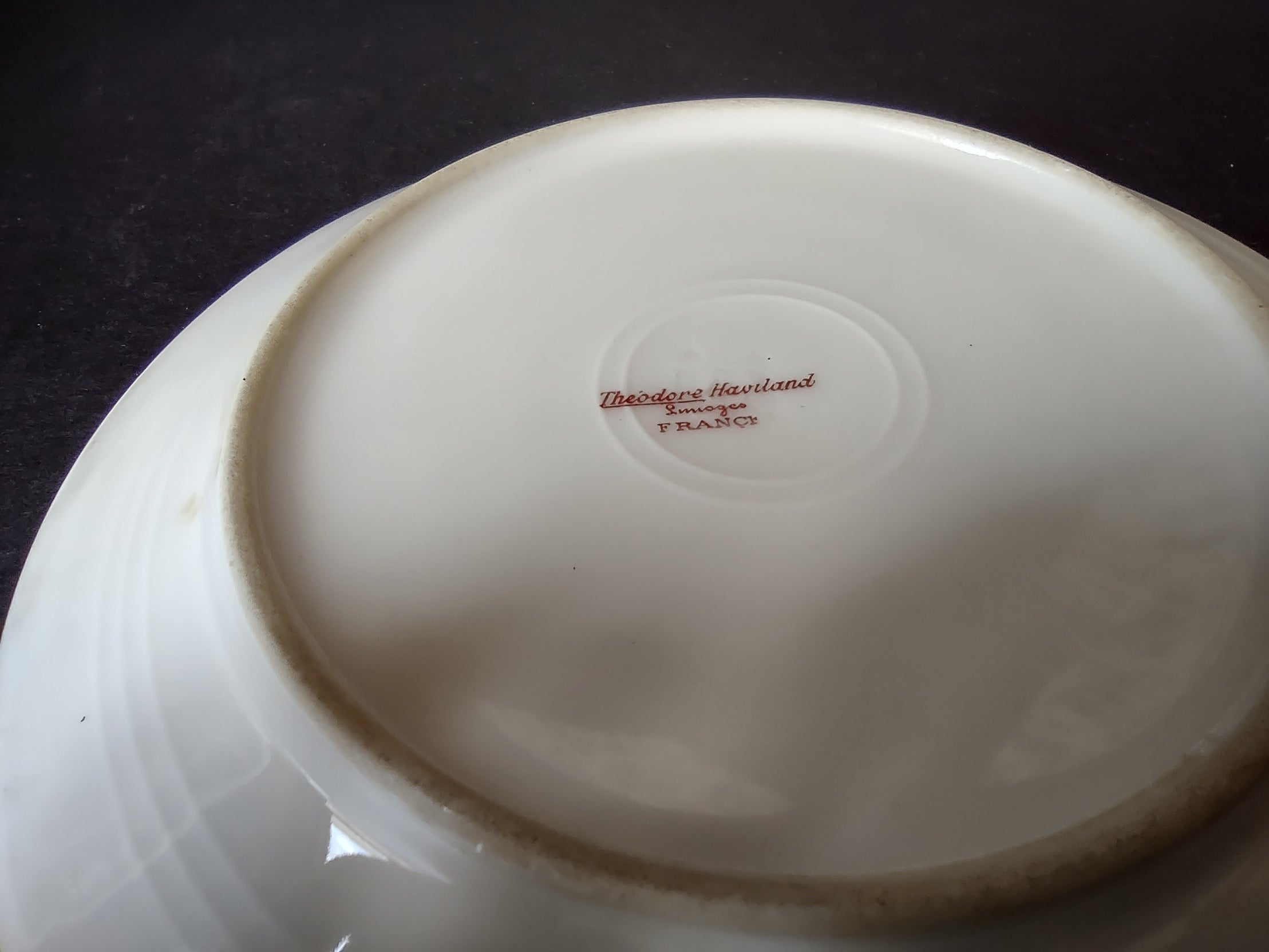 Haviland Limoges Pink Spray Dinner & Bread/Butter Plate (lot 921)