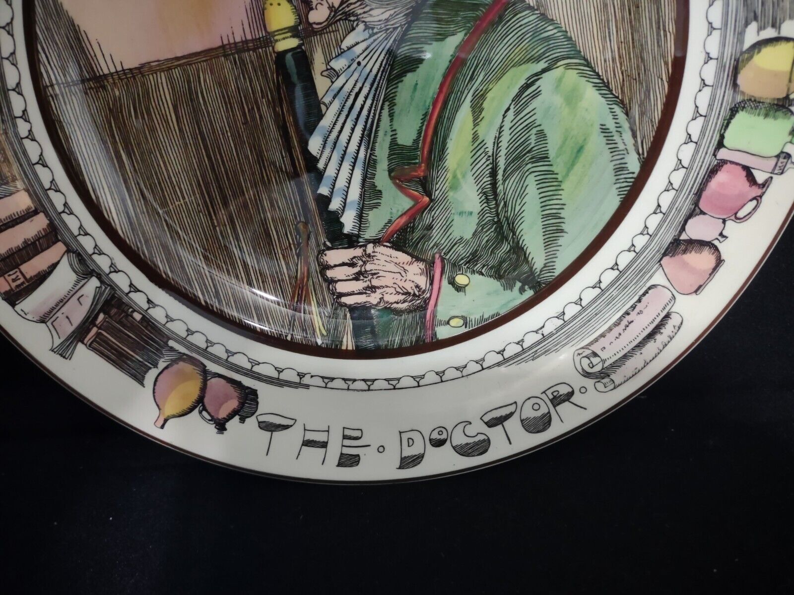 077 Vintage Collectible Royal Doulton The Doctor Plate 10-1/2"
