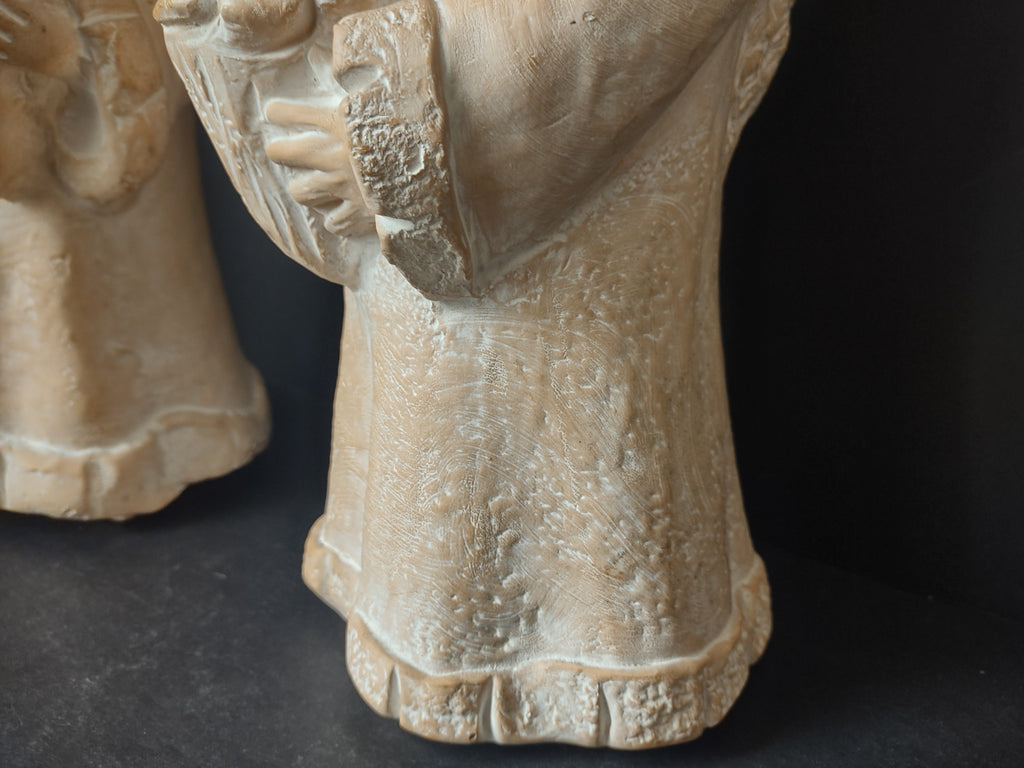 Christmas Decor Caroling Boy Girl Candle Holder 16" (lot 1259)