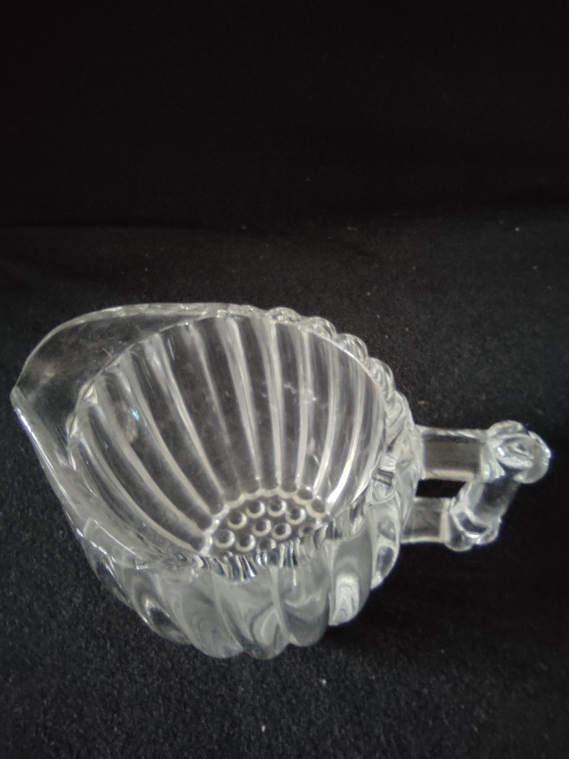 Depression Glass Sugar Bowl Creamer Relish Jar National Pattern Hobnail (Lot5308