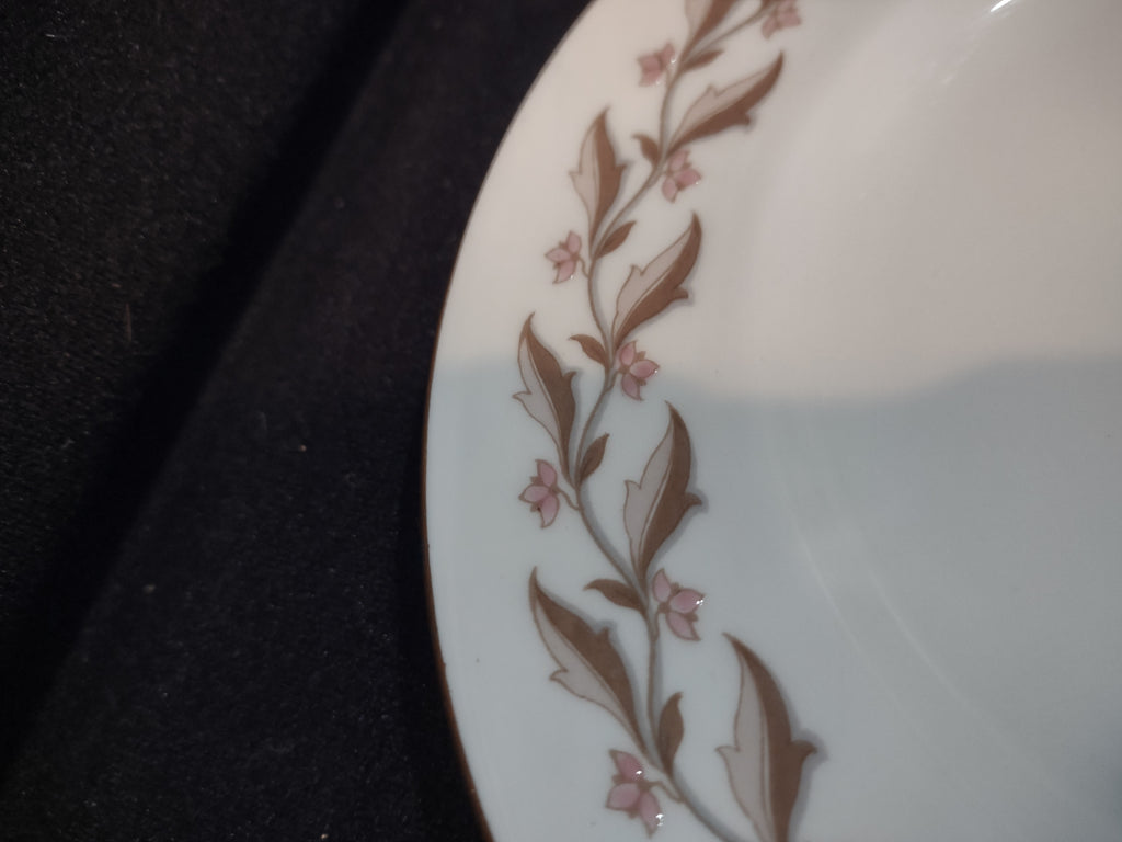 Vintage Minton 7" Dessert Plate Rosewood Bone China Pink Brown Gold X4 (Lot 5434