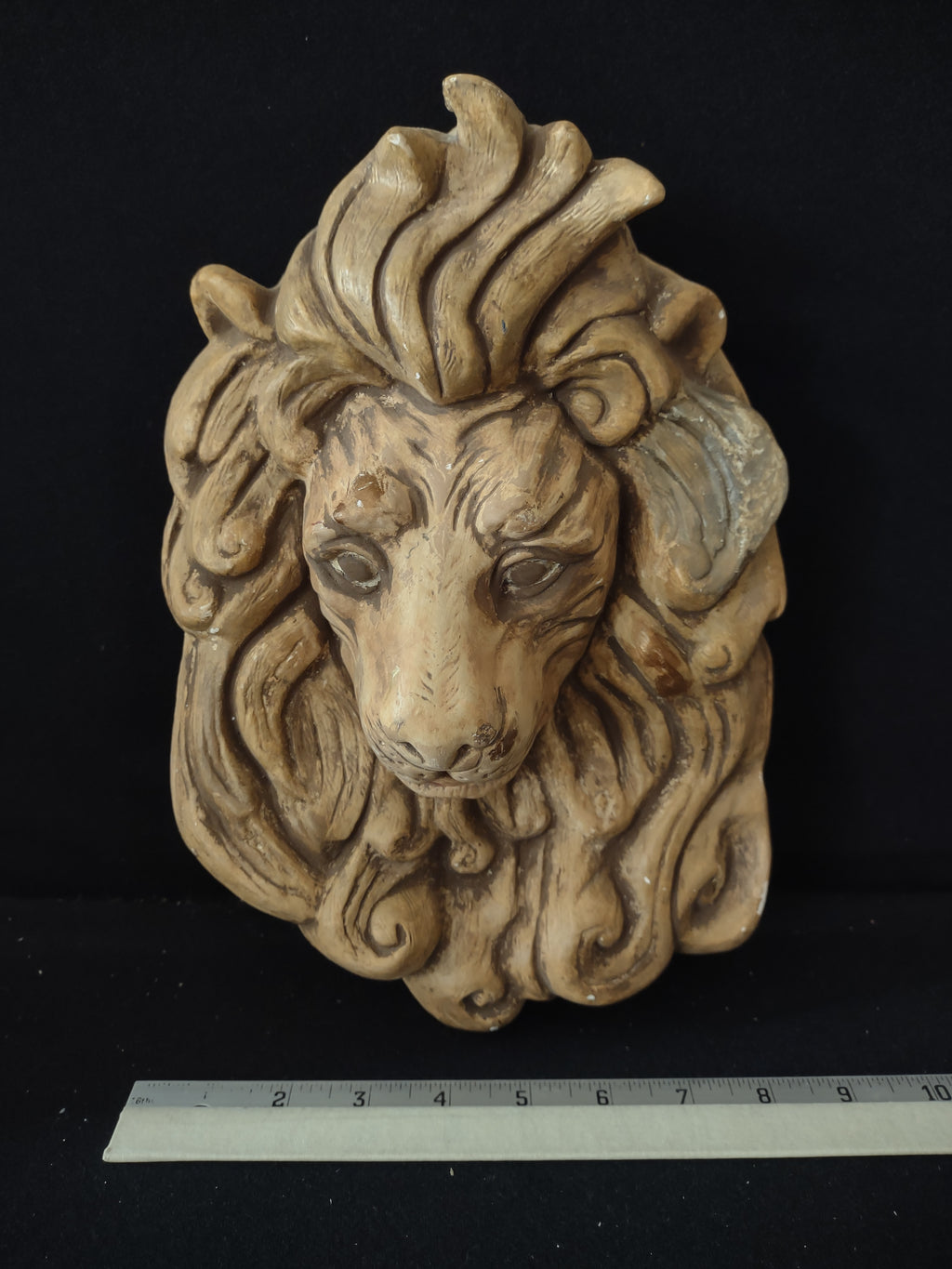 Hand Made Leo/ Wizard Of Oz /Narnia Lion Head Wall Hanging REPAIRED (Lot 3931)