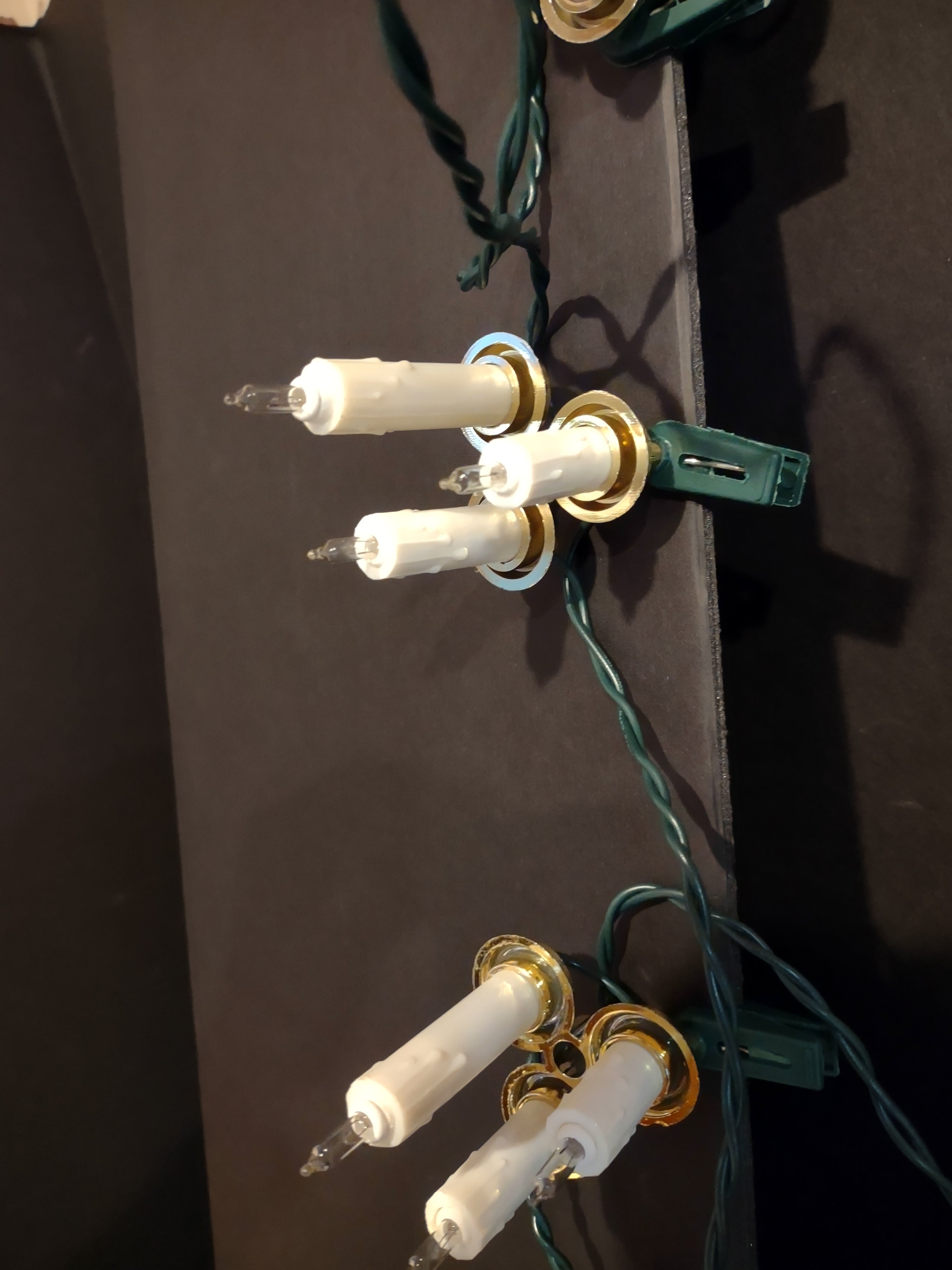Vintage Clip-on Drip Taper Candles Christmas String Lights (lot 2462)