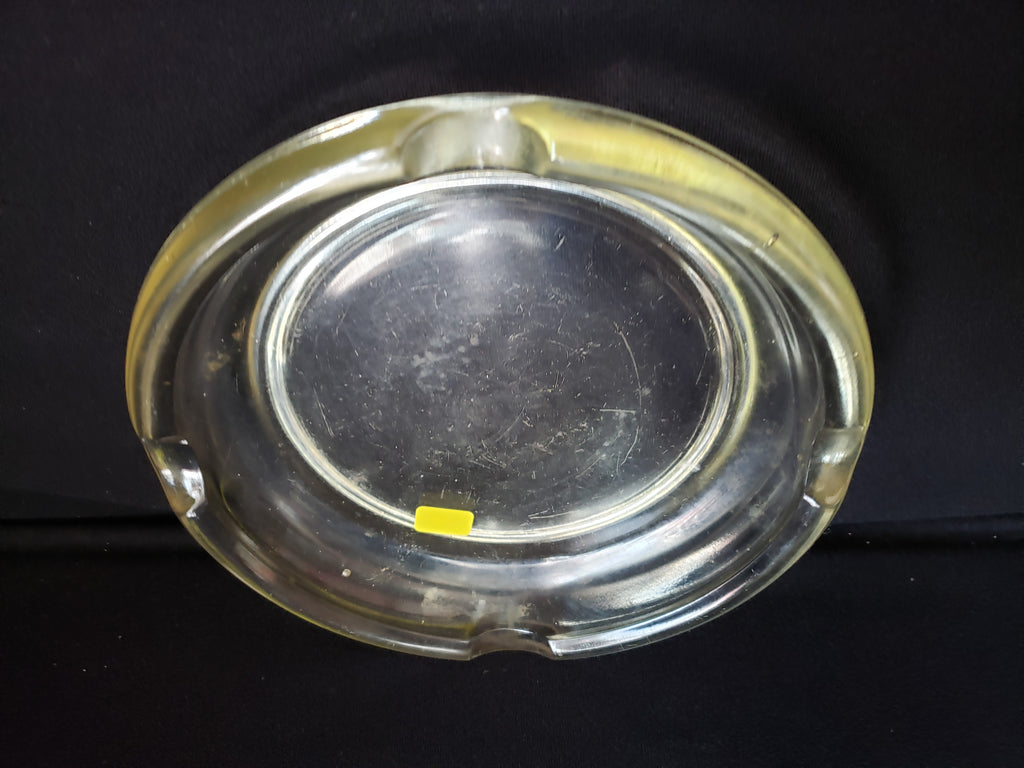 Vintage Mid Century Modern Clear Glass Ashtray 7-1/2" (lot 2166)