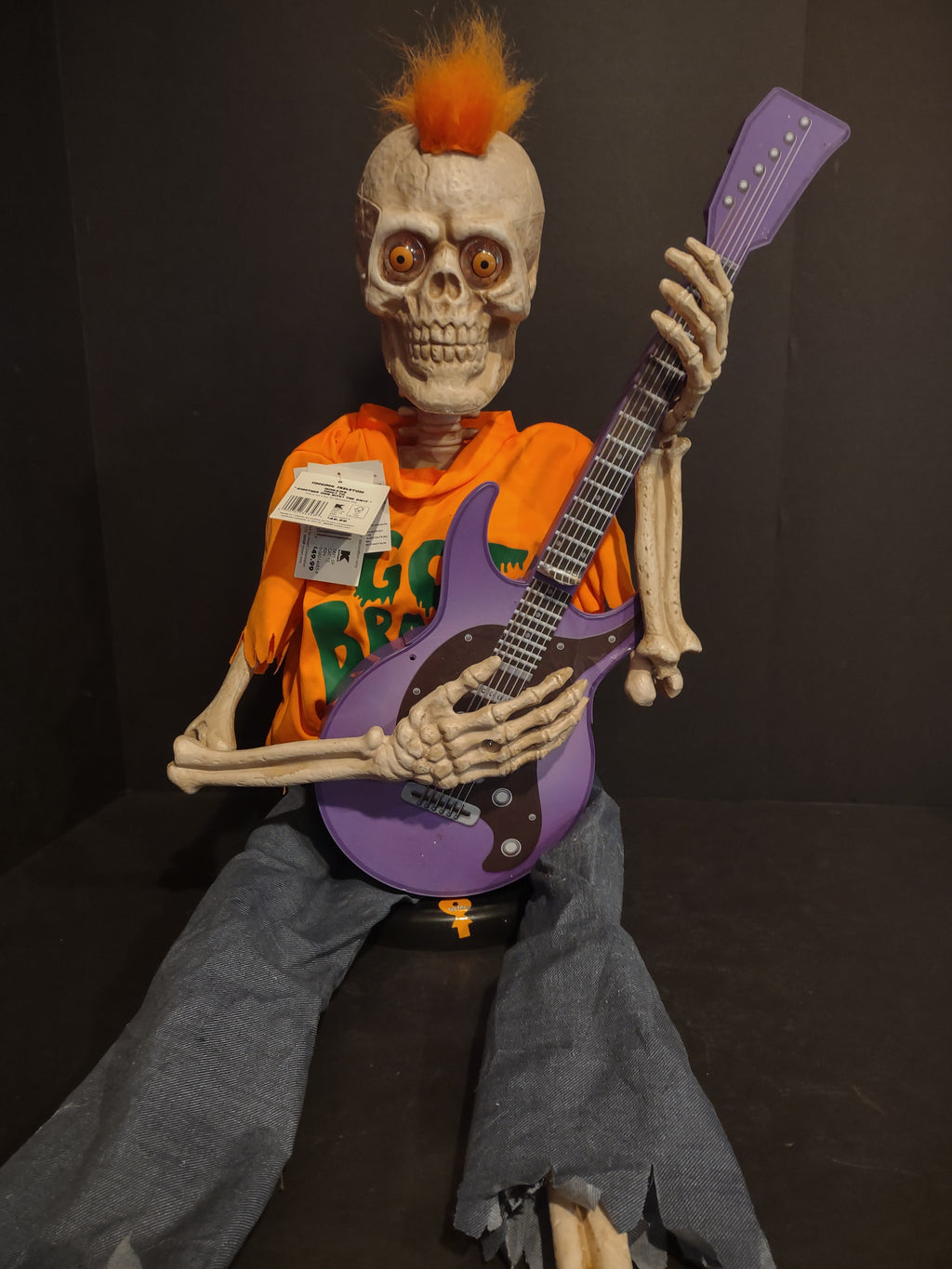 Vintage Skeleton Halloween For Parts - NOT Working (lot 2547j)