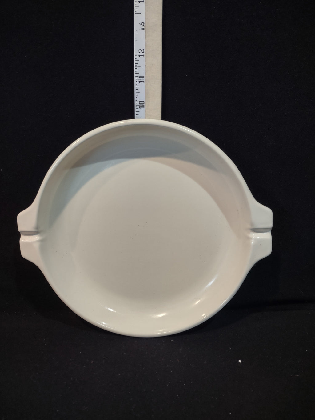 Vintage Styson Japan Enamelware Metal Ivory Plates Set Of 5 (Lot 5103)