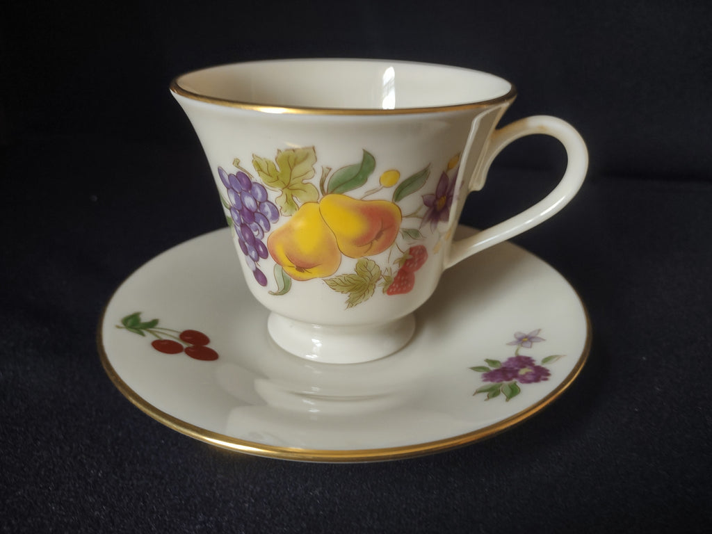 Vintage Lenox Special Fruit Design Tea Cup with Saucer (lot 1848)