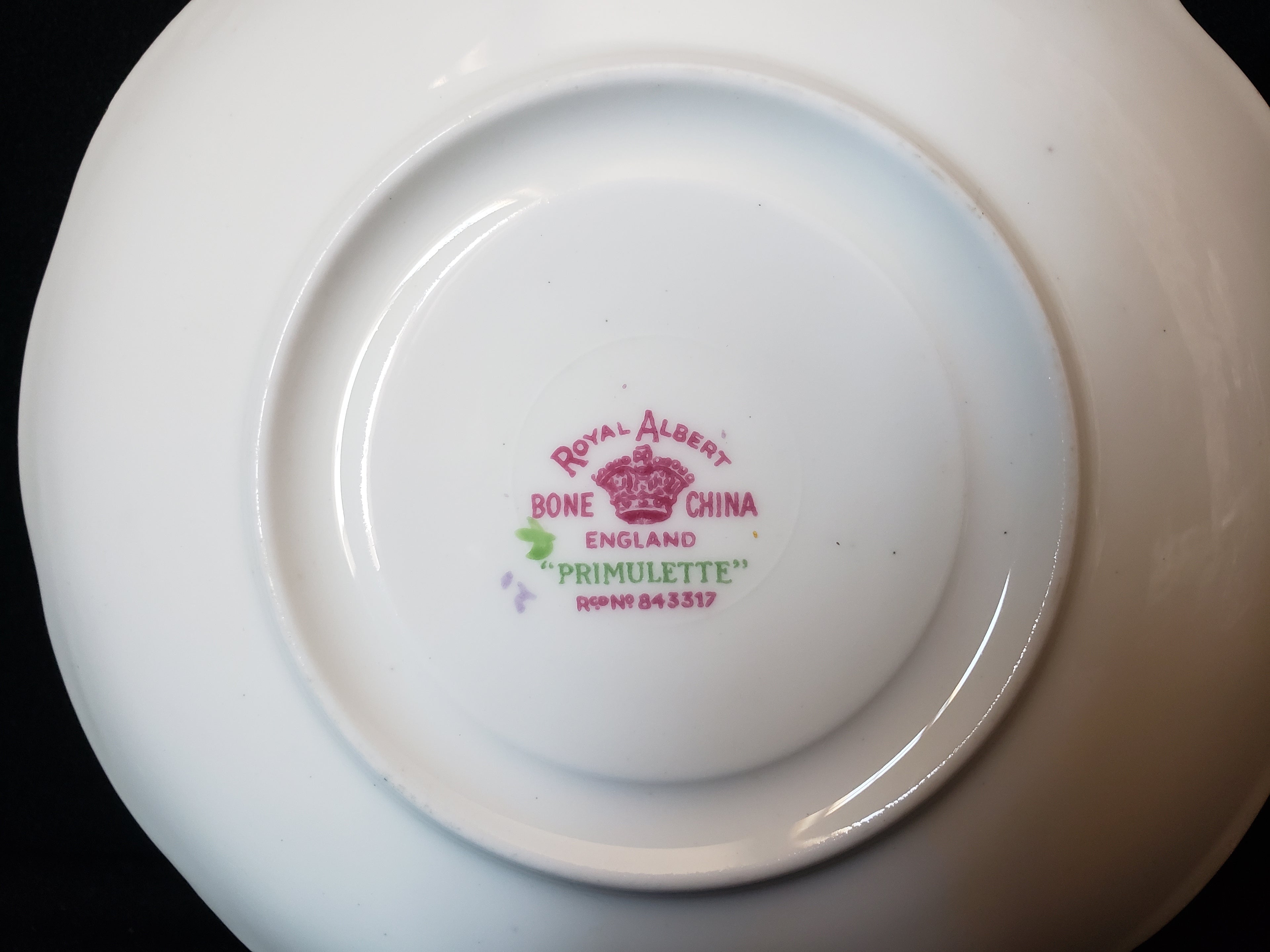 Vintage Royal Albert Bone China Primulette Saucer ONLY (lot 2028)