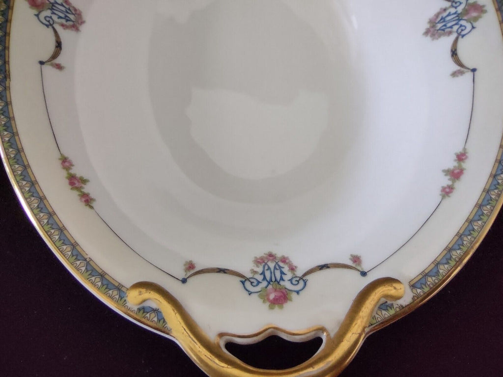 Noritake Laureate Oval Vegetable Serving Dish Gold Trim (lot 303)