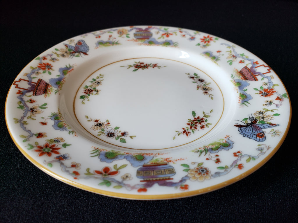 Vintage Royal Worcester Higgins & Seiter Butterfly Bread Plate 6" (lot 2116)