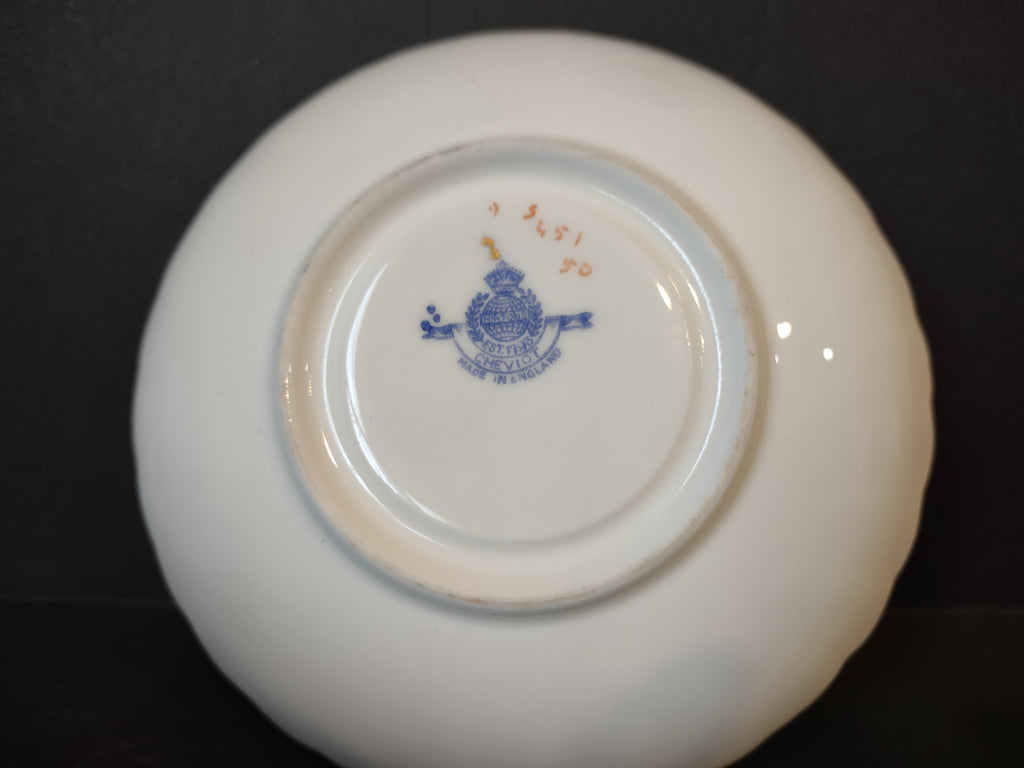 Vintage Minton England Bone China Cheviot Blue Demitasse Saucer (lot 5438)