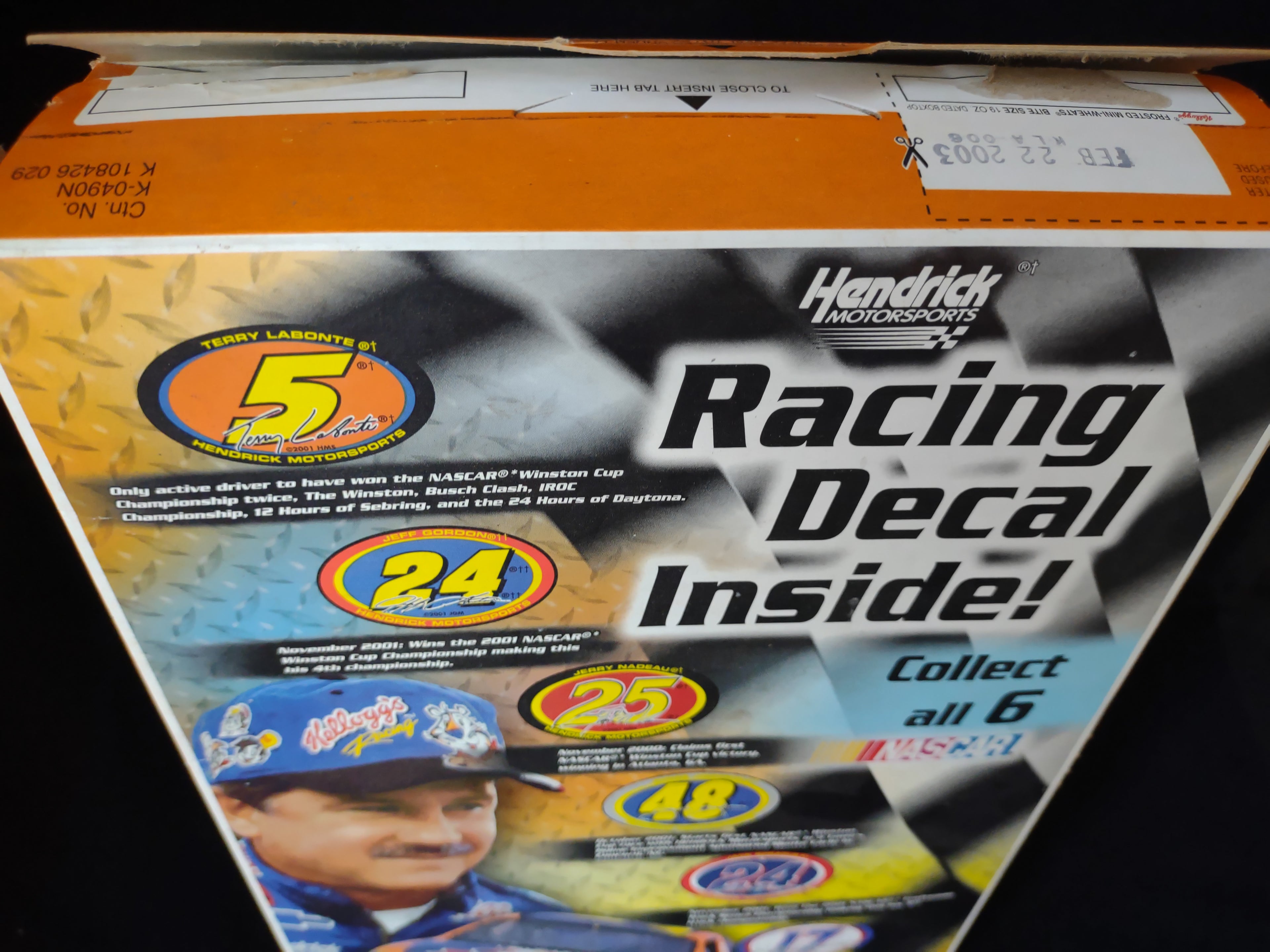 Vintage Collectible Kellog's Mini Wheats Box Terry Labonte Empty Box (lot 2172)