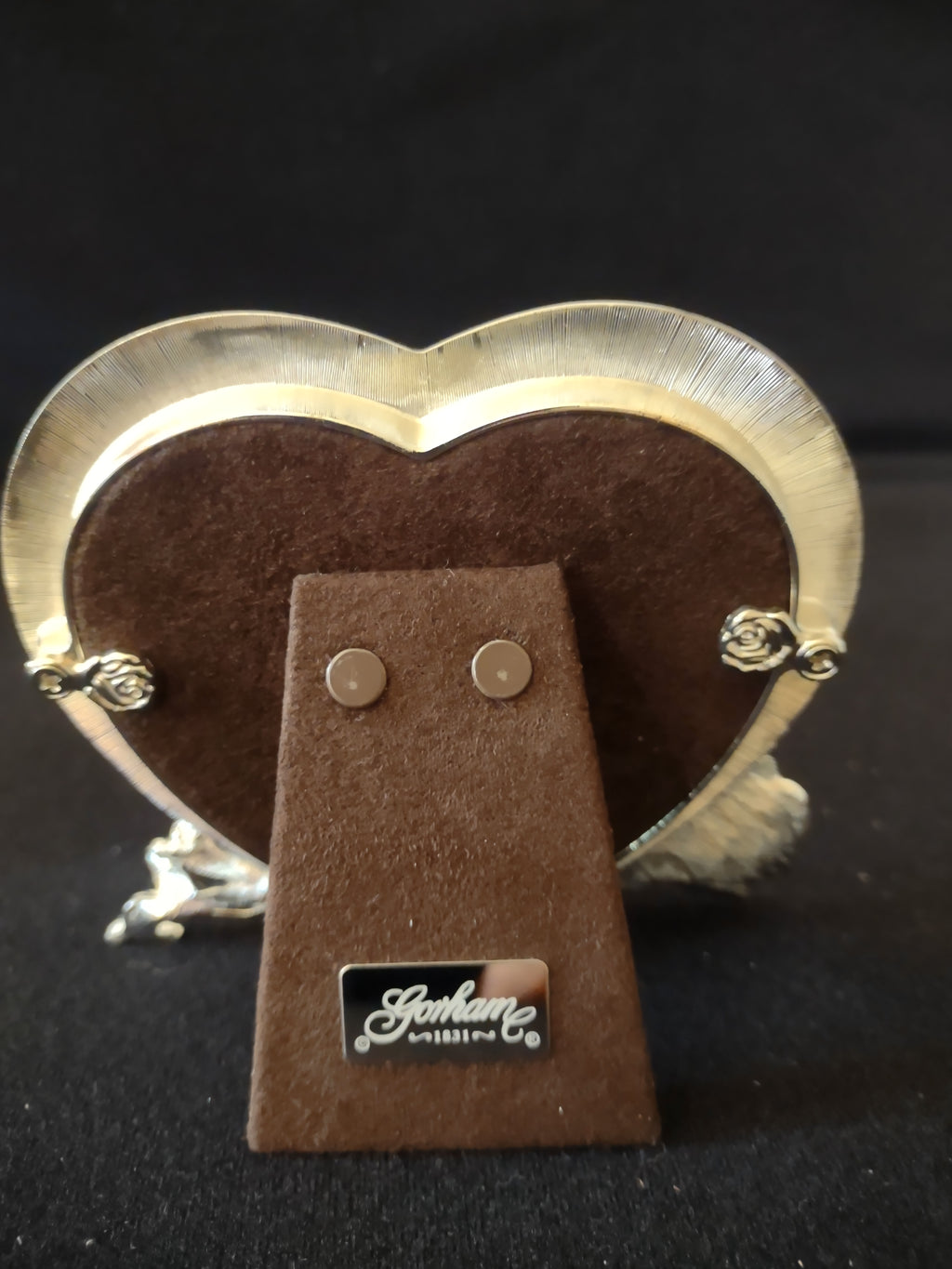 Gorham Silverplated Heart With Rose 3" Picture Frame (Lot 3251)