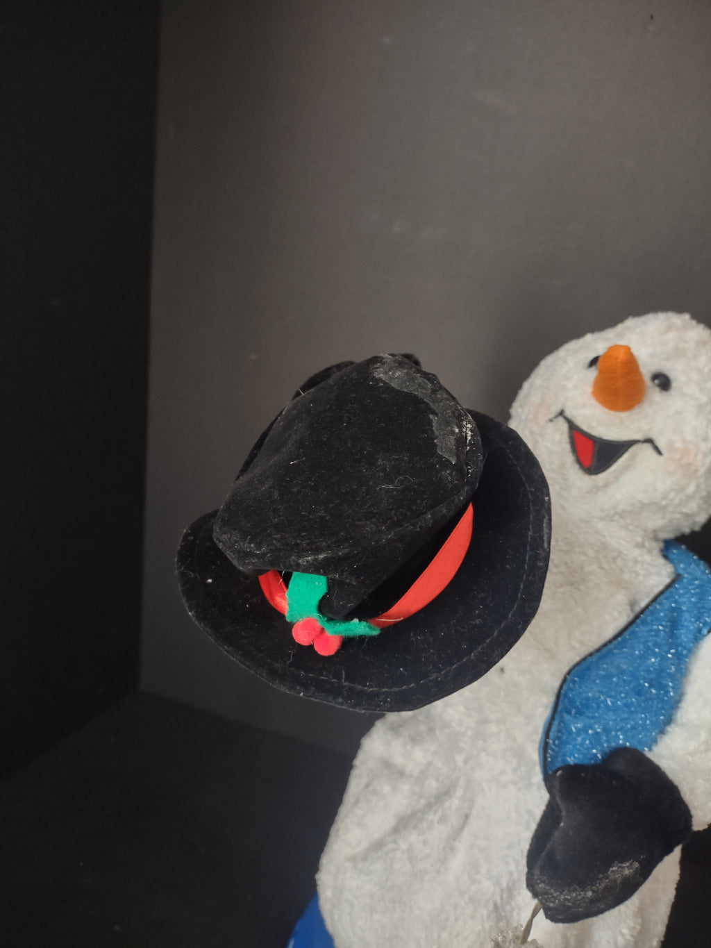Christmas Gemmy Mr Snow Miser Snowman Snowflake Animated IMPERFECT (lot 2354)