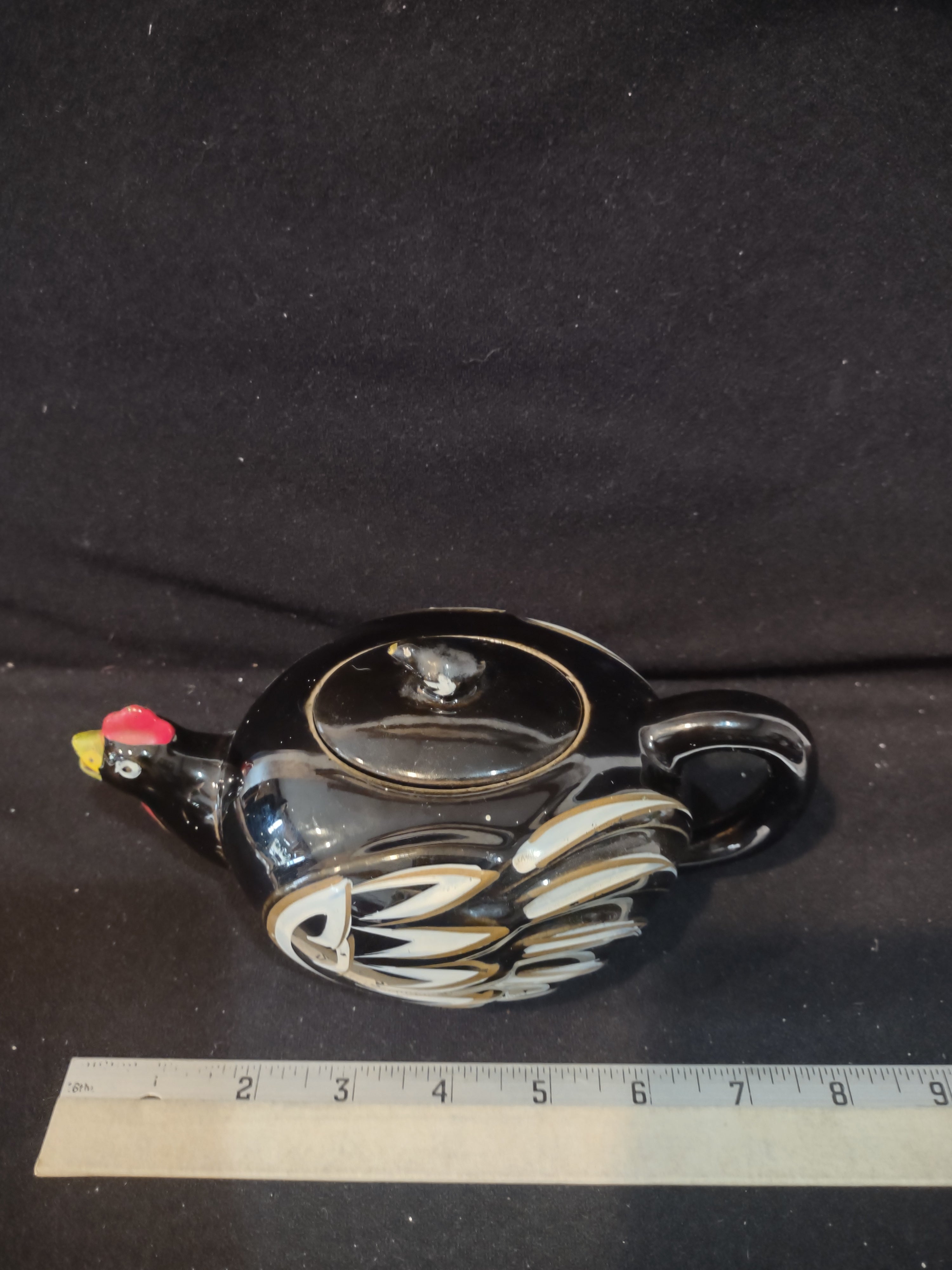 Vintage Stacking Chicken Teapot Creamer Sugar Bowl Set 1950s (Lot 3989)