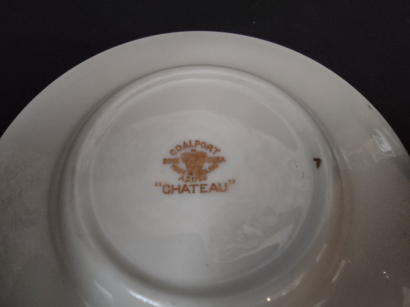 Vintage Coalport Chateau Demitasse Cup Gold Trim Green (lot 513)