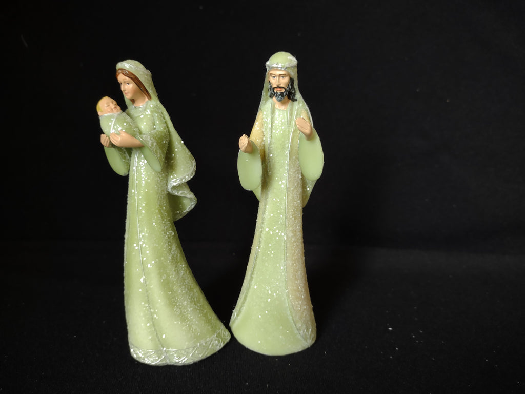 Christmas Nativity Hawthorne Village Joseph Mary Baby Jesus Figurine (lot 2287)