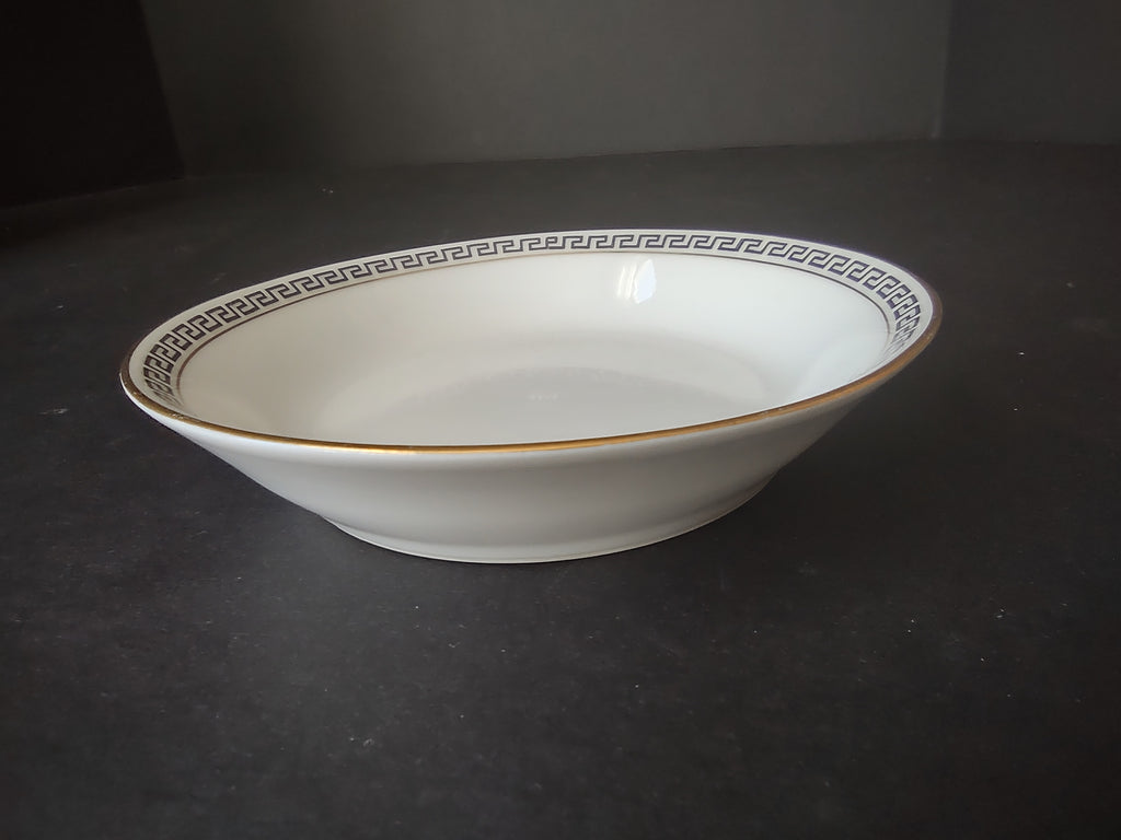 T & V Limoges France Small Bowl Gold Black Decor (lot 1067)