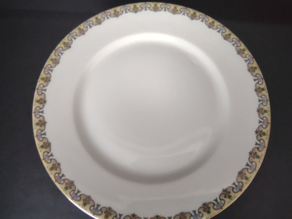 Wm Guering Limoges France 5 x Dinner Plate Yellow Gold Design (lot 531)